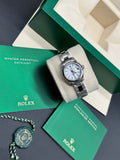 Rolex Datejust 26mm Steel White Baton Dial Oyster Bracelet