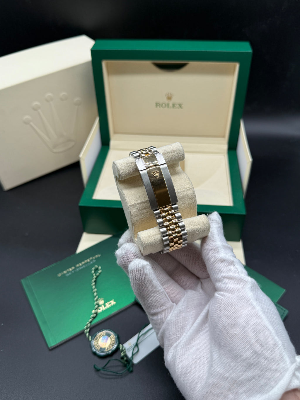 Rolex Sky-Dweller 42mm Two-Tone Stainless Steel & 18K Yellow Gold Black Dial Fluted Bezel Jubilee Bracelet