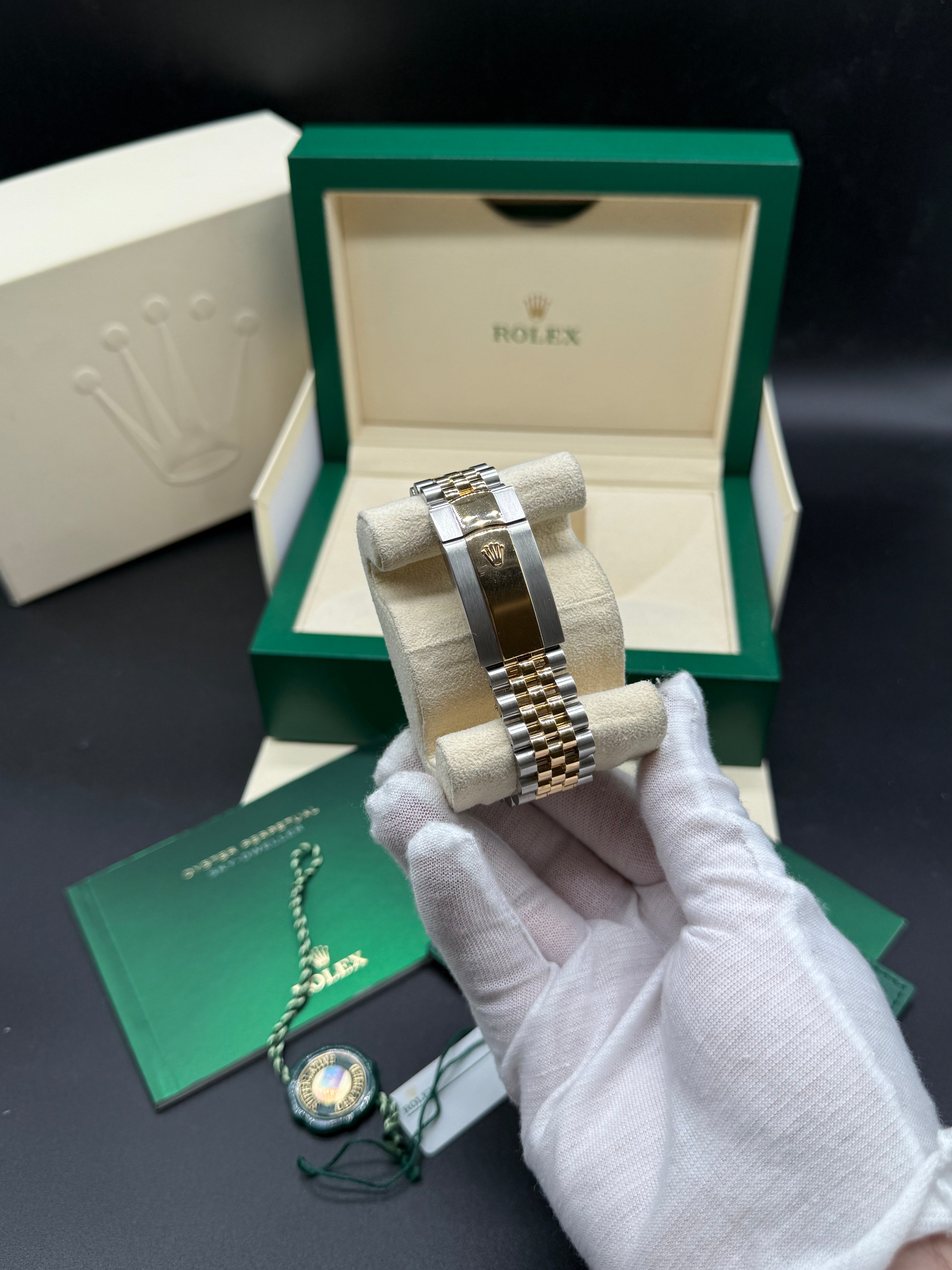 Rolex Sky-Dweller 42mm Two-Tone Stainless Steel & 18K Yellow Gold Black Dial Fluted Bezel Jubilee Bracelet