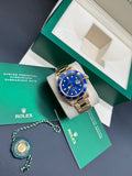Rolex Submariner Date 40mm 18K Yellow Gold Blue Bezel Blue Dial