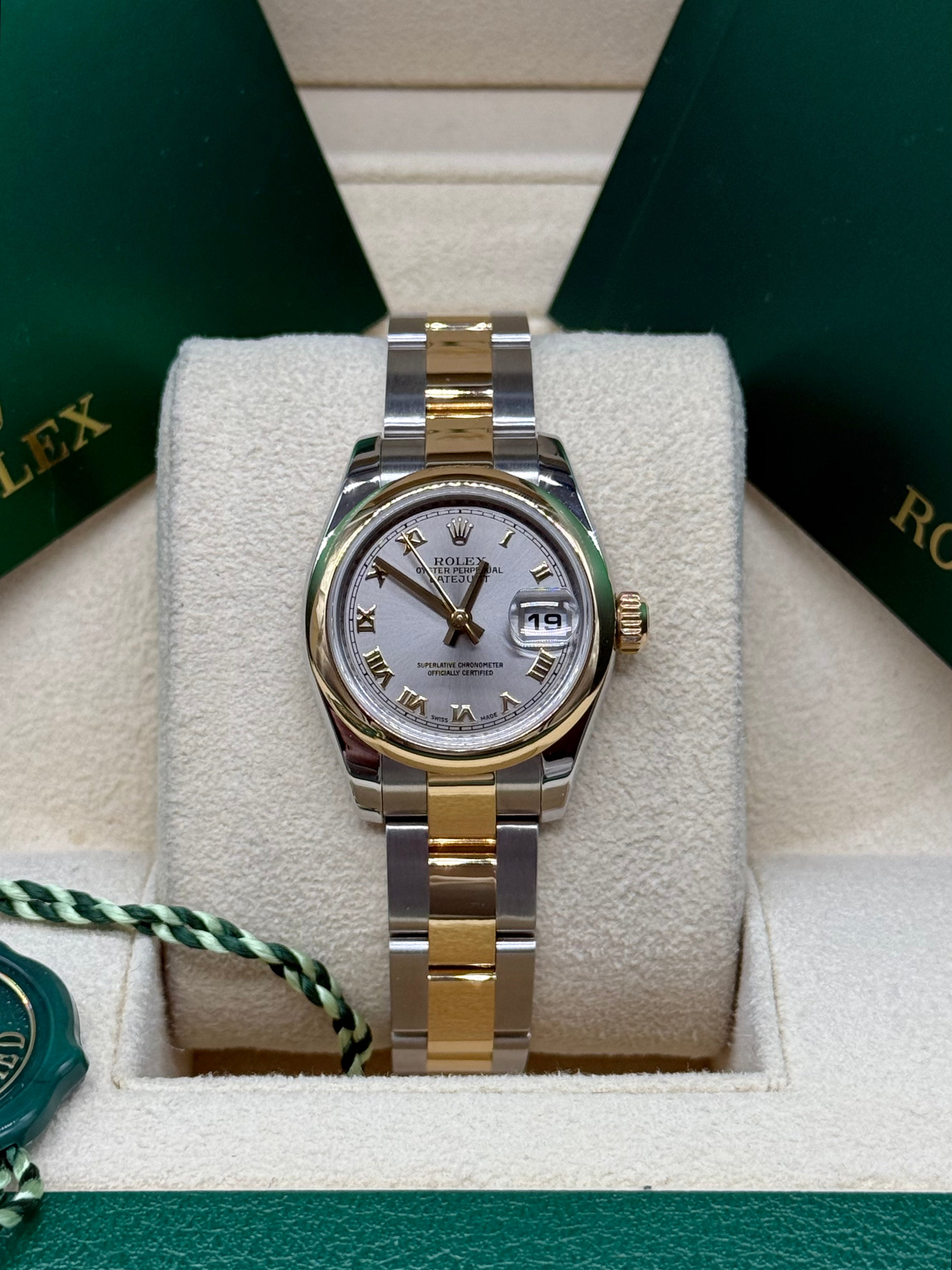 Rolex Lady-Datejust 26mm Two-Tone Stainless Steel & 18K Yellow Gold Silver Roman Numeral Dial