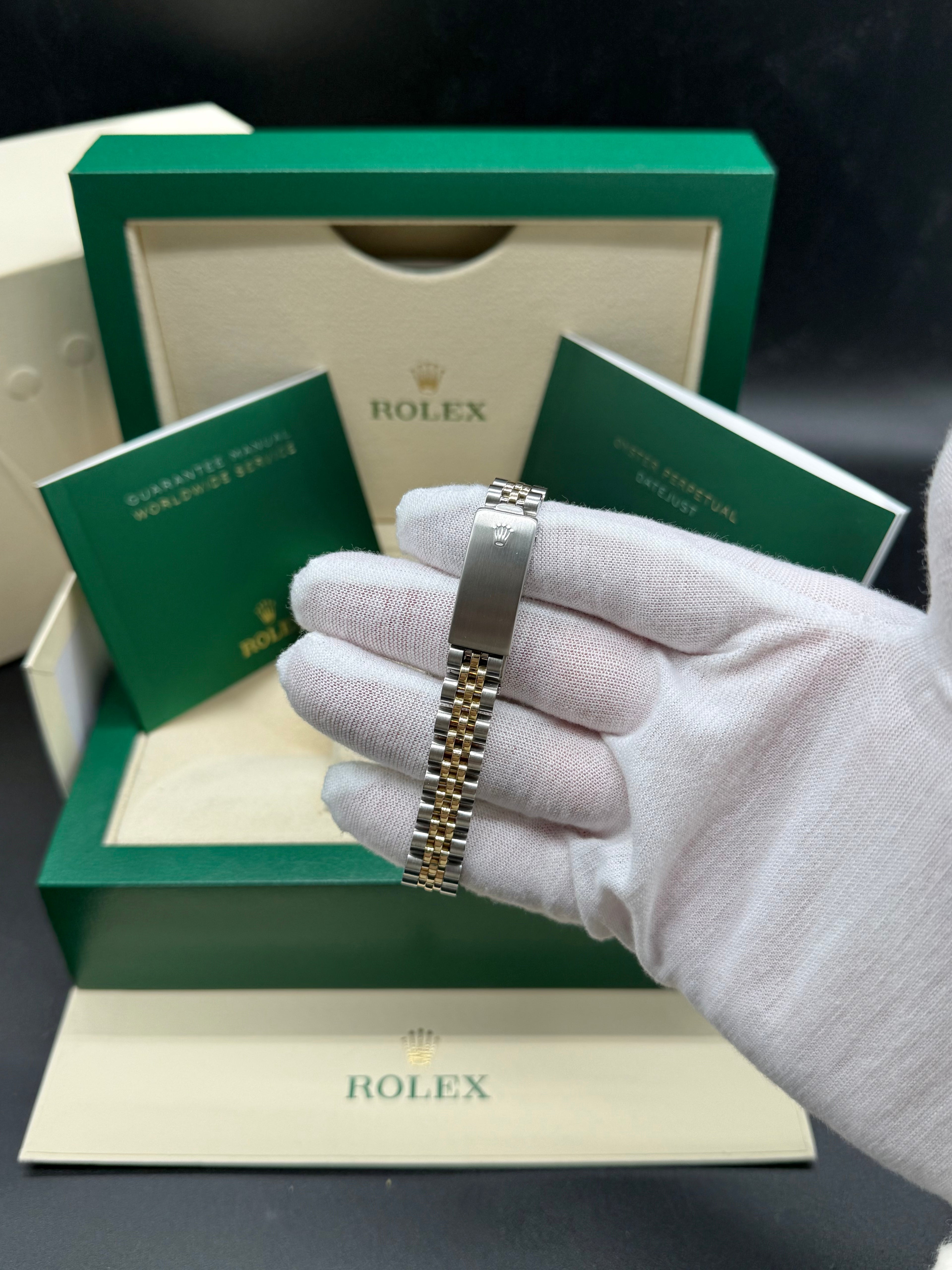 Rolex Lady-Datejust 26mm Two-Tone Stainless Steel & 18K Yellow Gold Mother of Pearl Diamond Dial