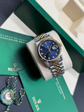 Rolex Datejust 36mm Two-Tone Stainless Steel & 18K Yellow Gold Blue Diamond Dial