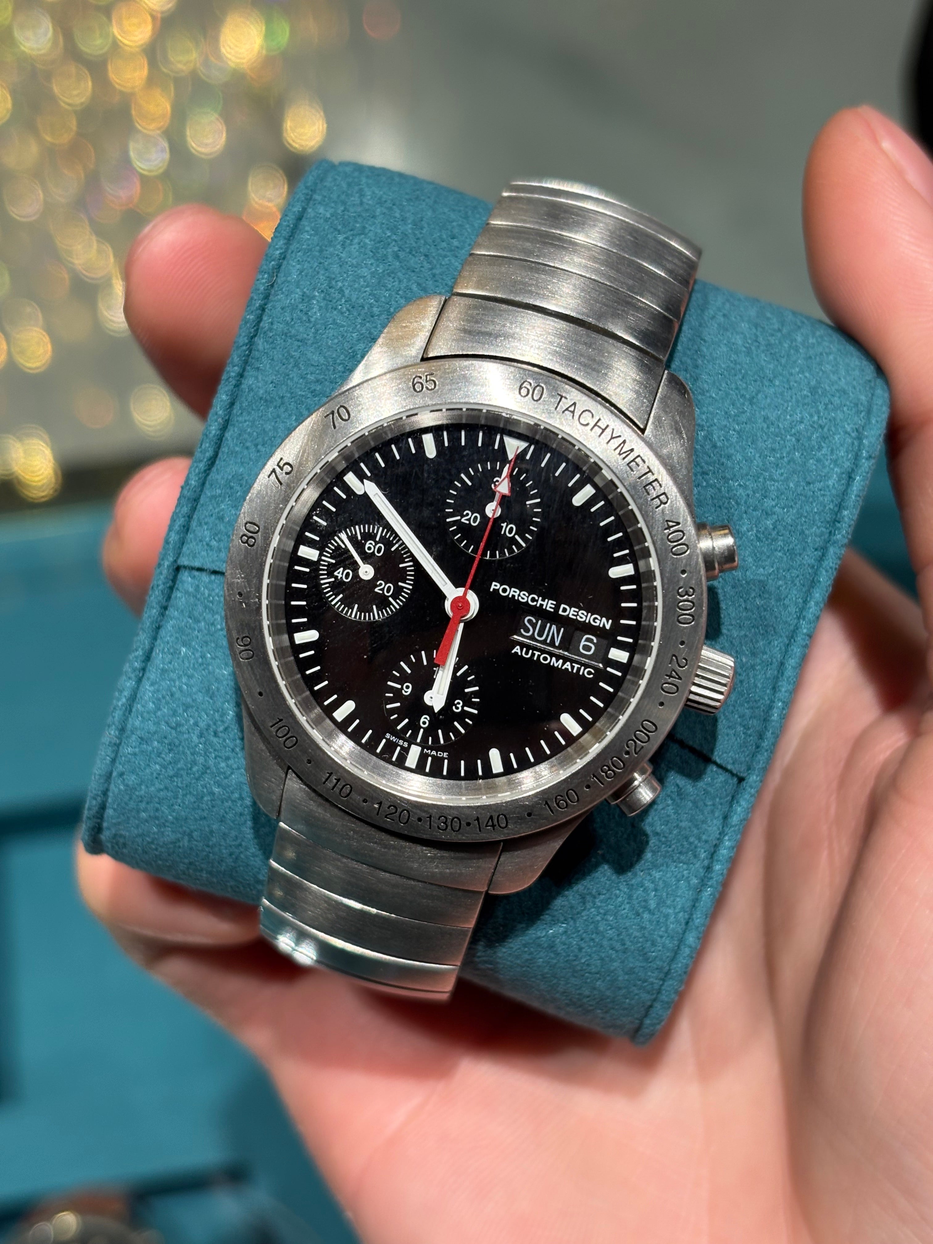 Porsche Design by Orfina Chronograph Day-Date Automatic Steel Black Dial Tachymeter