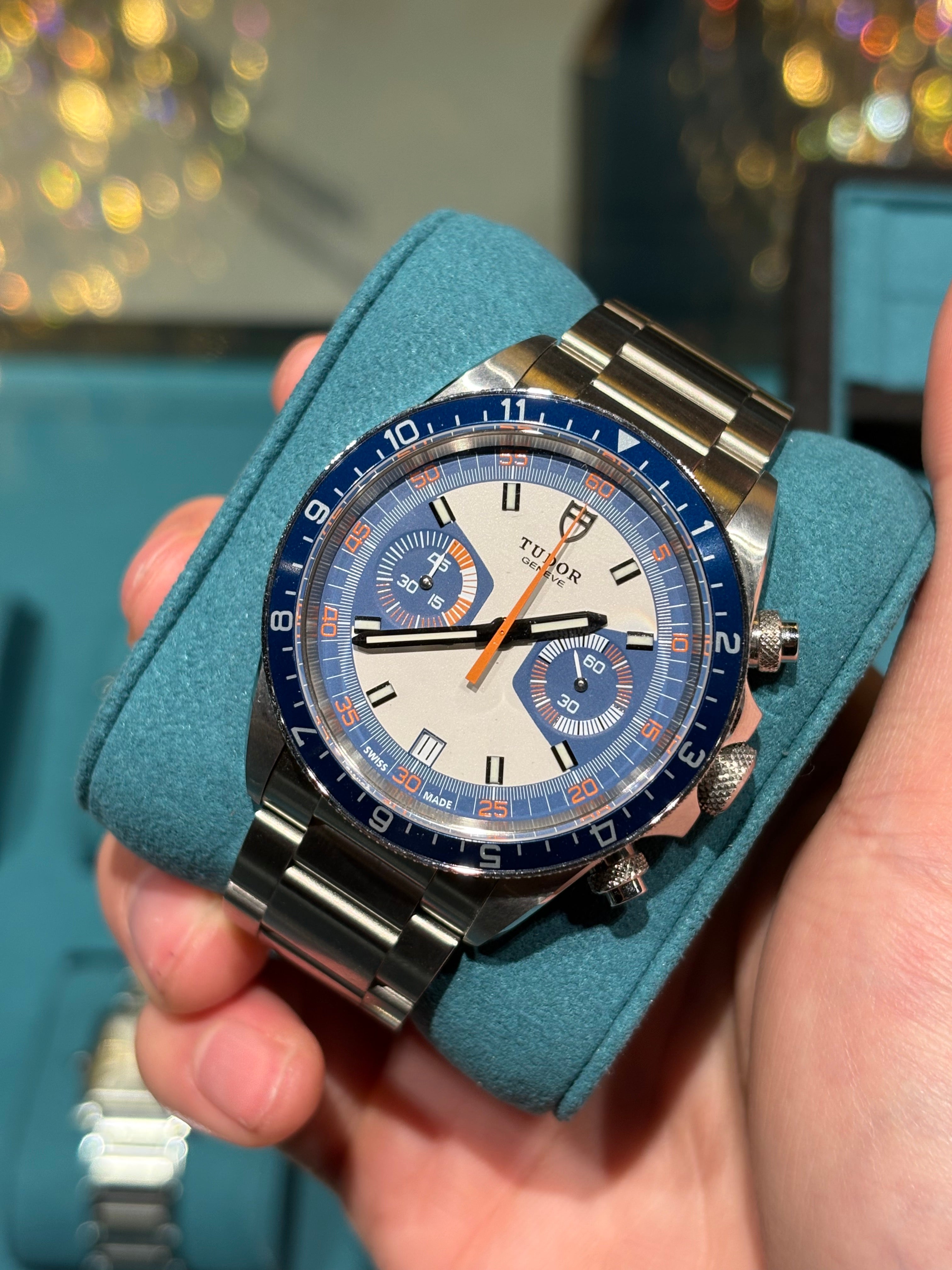 Tudor Heritage Chrono Blue 42mm Automatic Steel Silver & Blue Dial