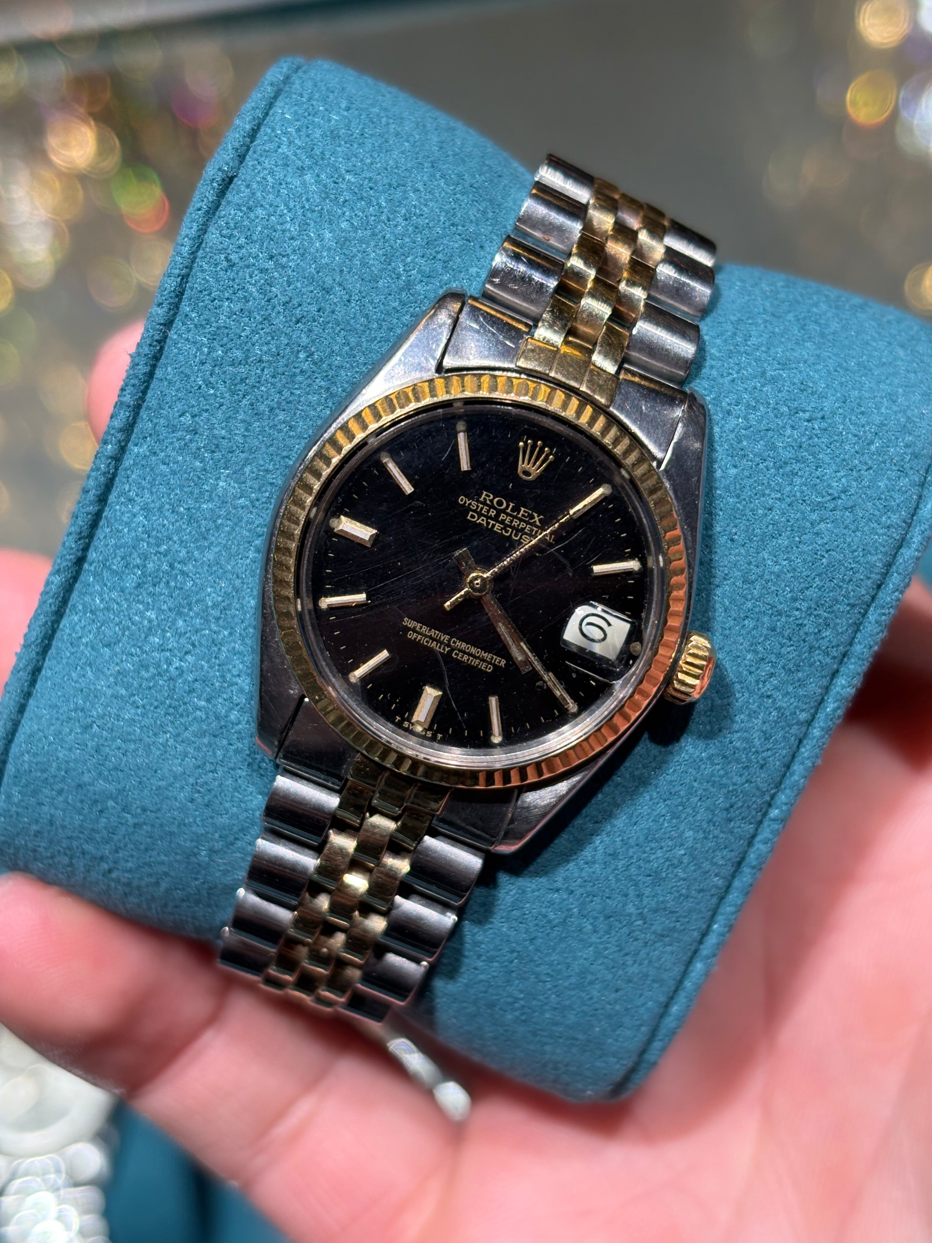 Rolex Datejust 31mm Two-Tone Steel & 18K Gold Black Dial Jubilee Bracelet