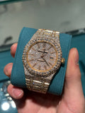 Audemars Piguet Royal Oak 41mm 18K Rose Gold Full Diamond-Set Pave Dial Iced Out