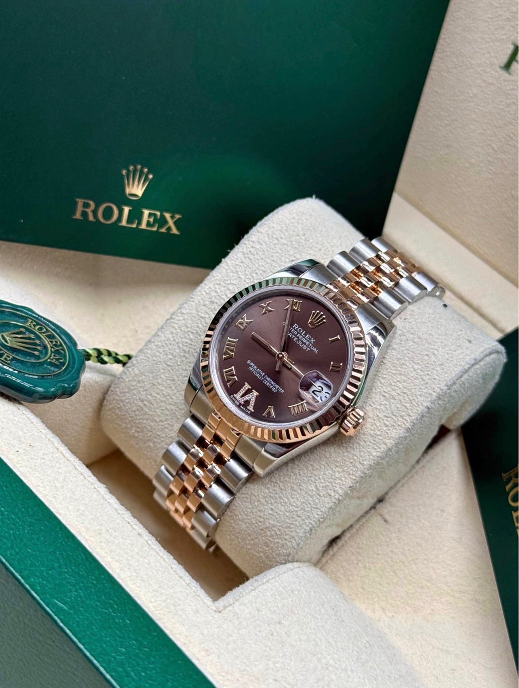 Rolex Datejust 31mm Chocolate Roman Dial Full Set