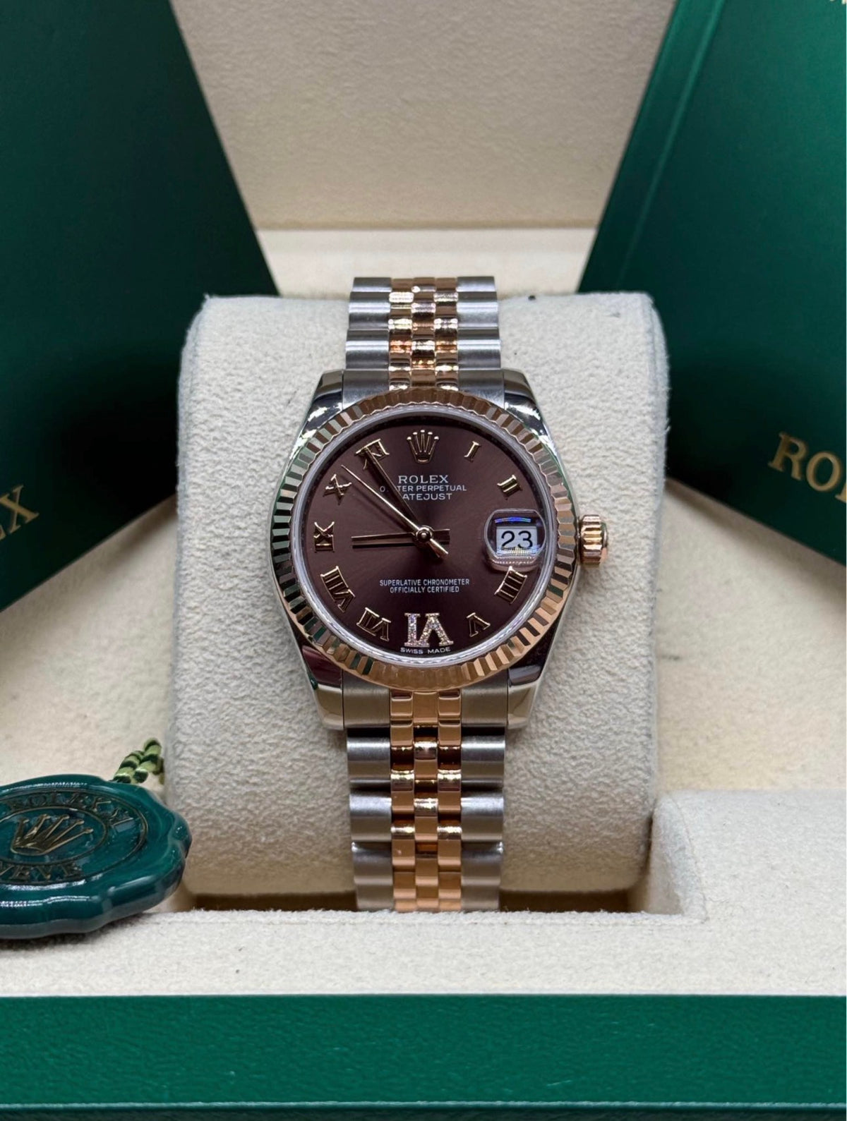 Rolex Datejust 31mm Chocolate Roman Dial Full Set