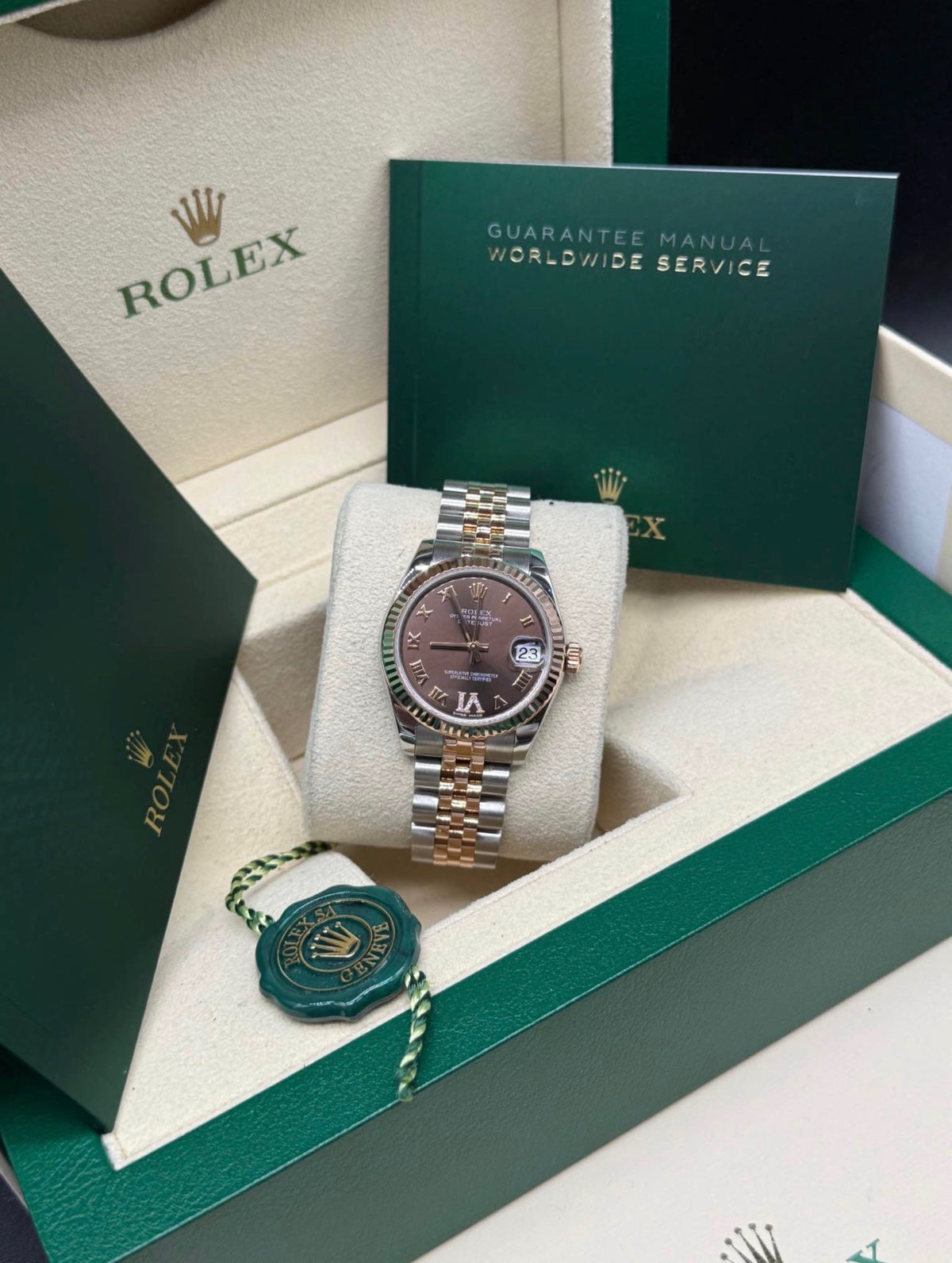 Rolex Datejust 31mm Chocolate Roman Dial Full Set