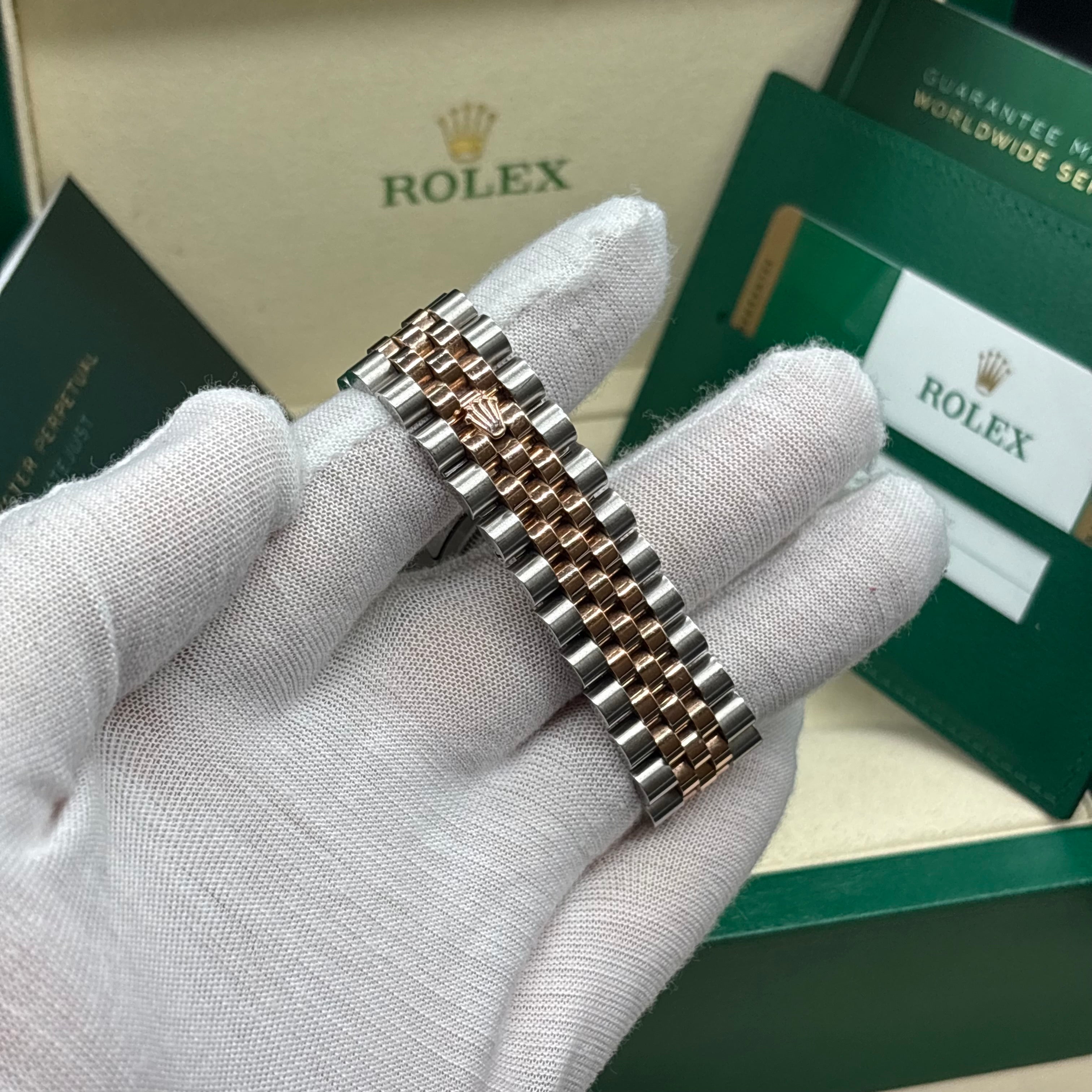 Rolex Datejust 36mm Chocolate Floral Dial Hidden Clasp