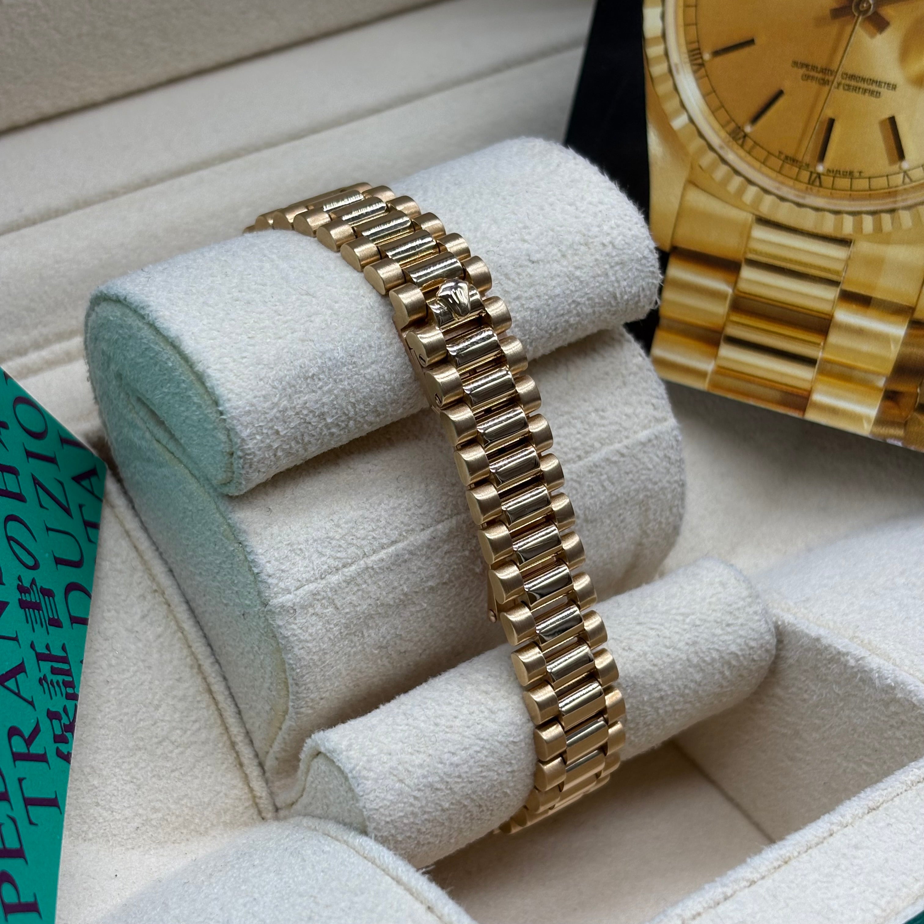 Rolex Lady-Datejust 18K Yellow Gold Mother of Pearl Roman Dial Diamond Lugs