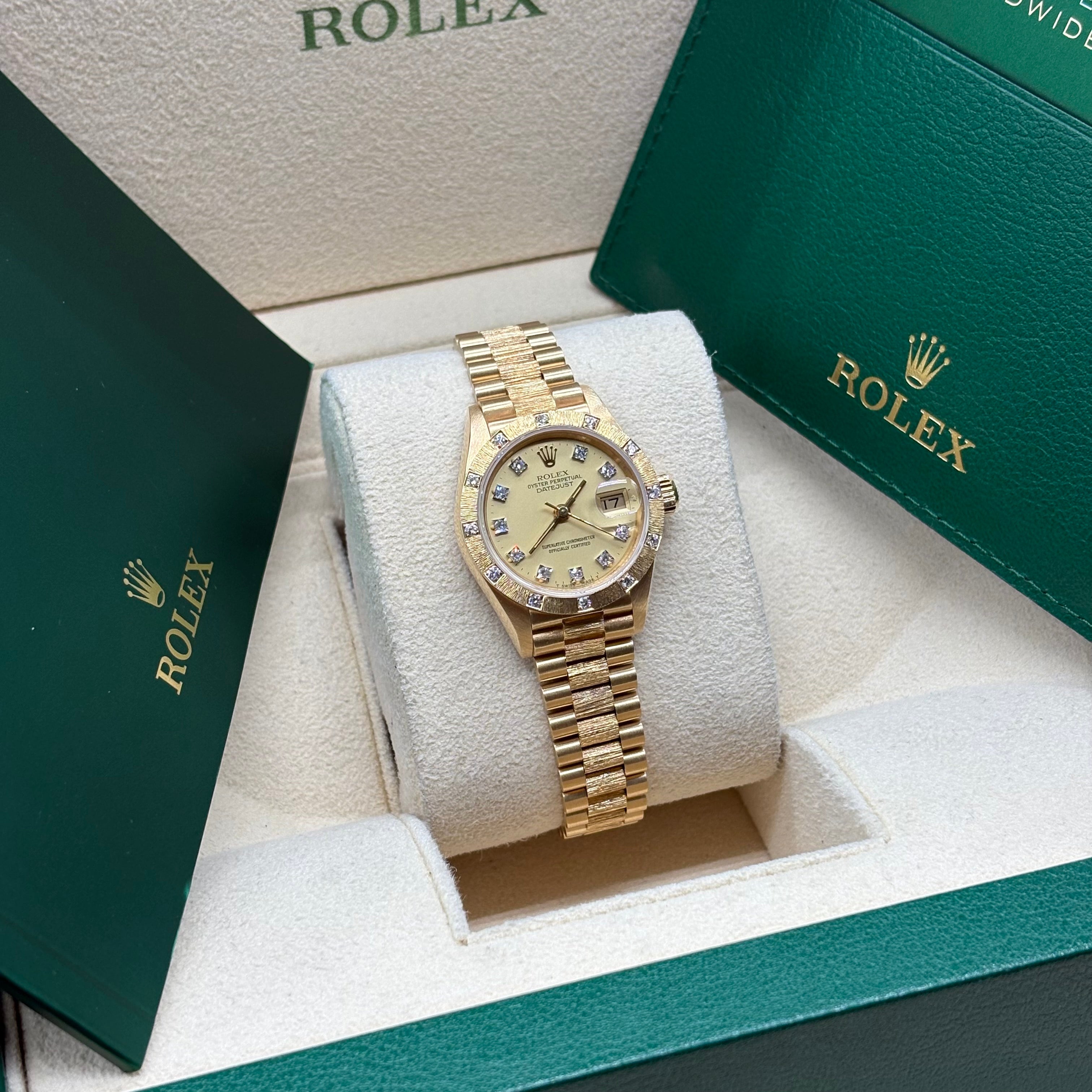 Rolex Lady-Datejust 26mm 18k Solid Gold "Bark" 69288