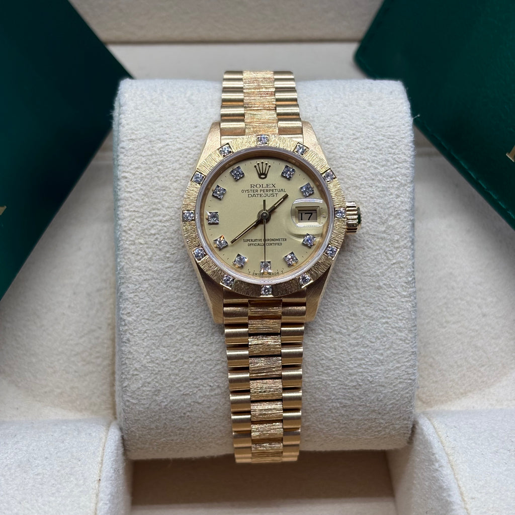 Rolex Lady-Datejust 26mm 18k Solid Gold "Bark" 69288