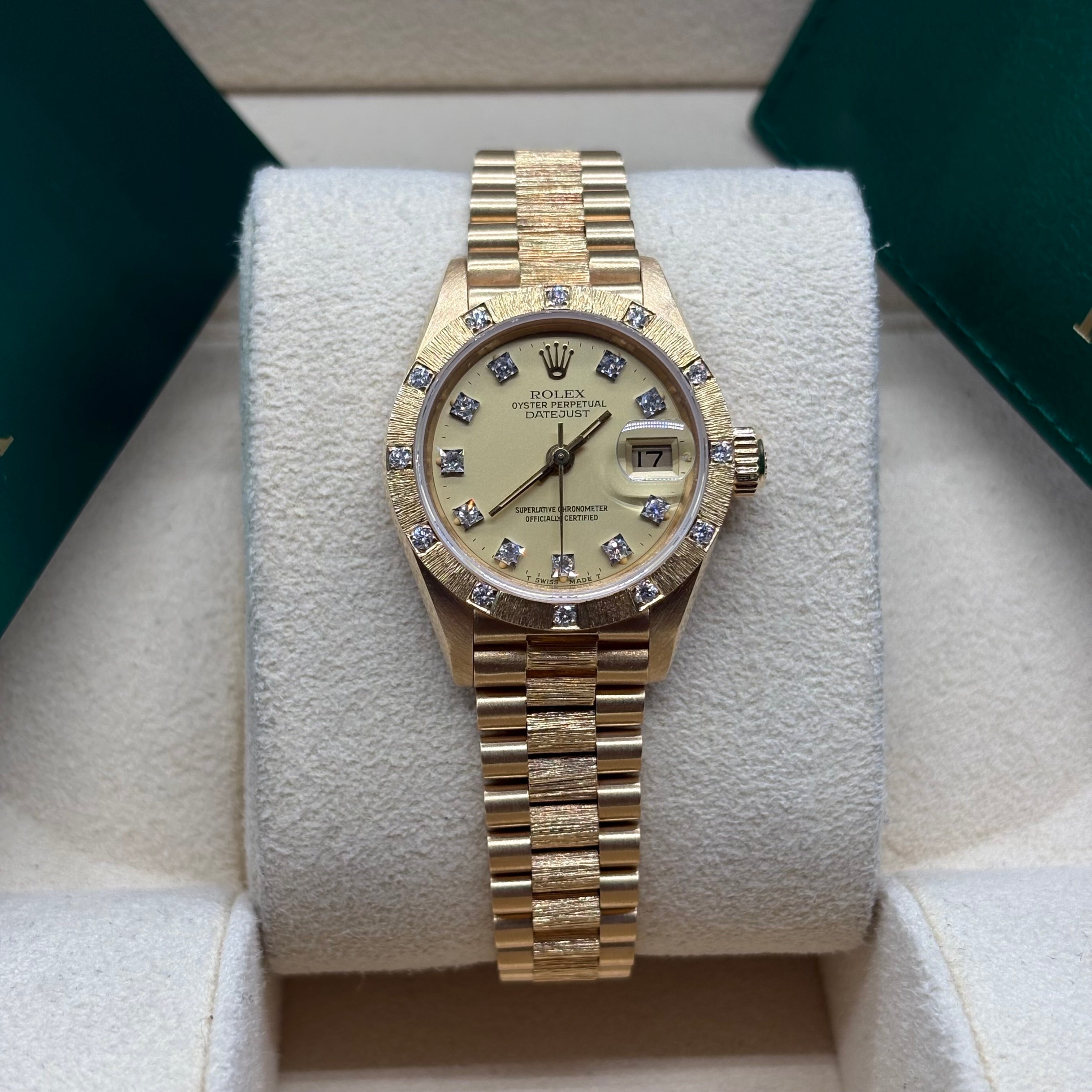 Rolex Lady-Datejust 26mm 18k Solid Gold "Bark" 69288