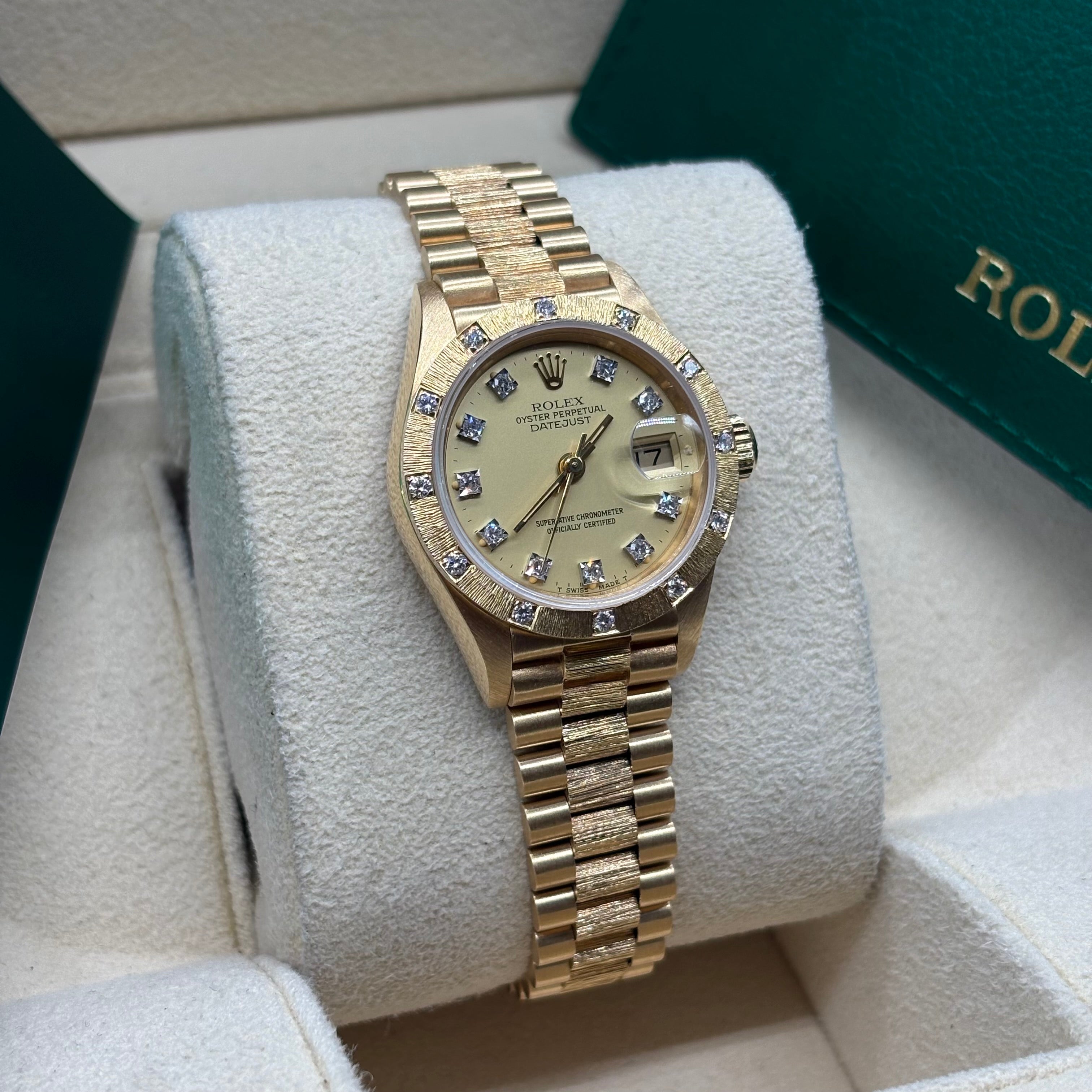 Rolex Lady-Datejust 26mm 18k Solid Gold "Bark" 69288