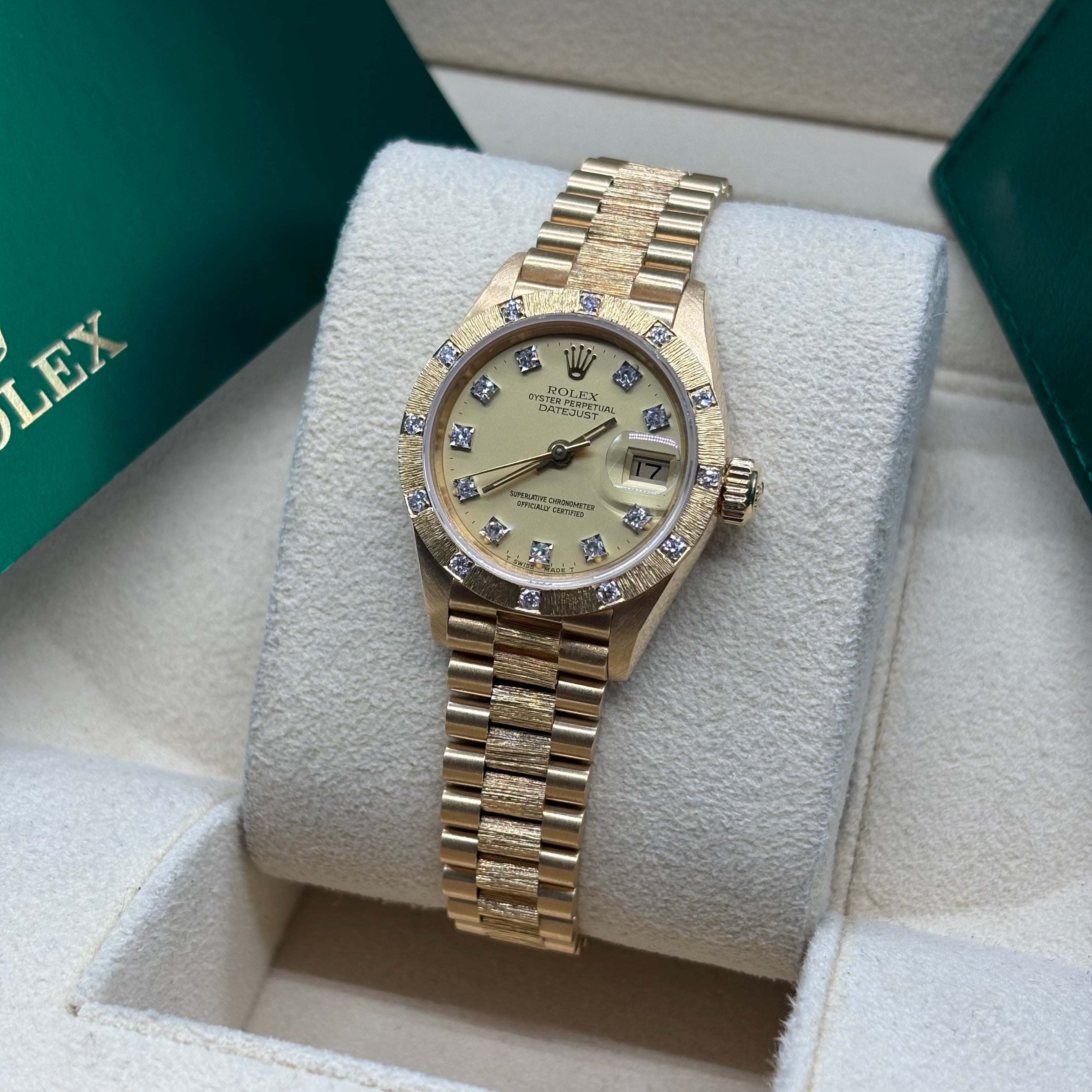 Rolex Lady-Datejust 26mm 18k Solid Gold "Bark" 69288