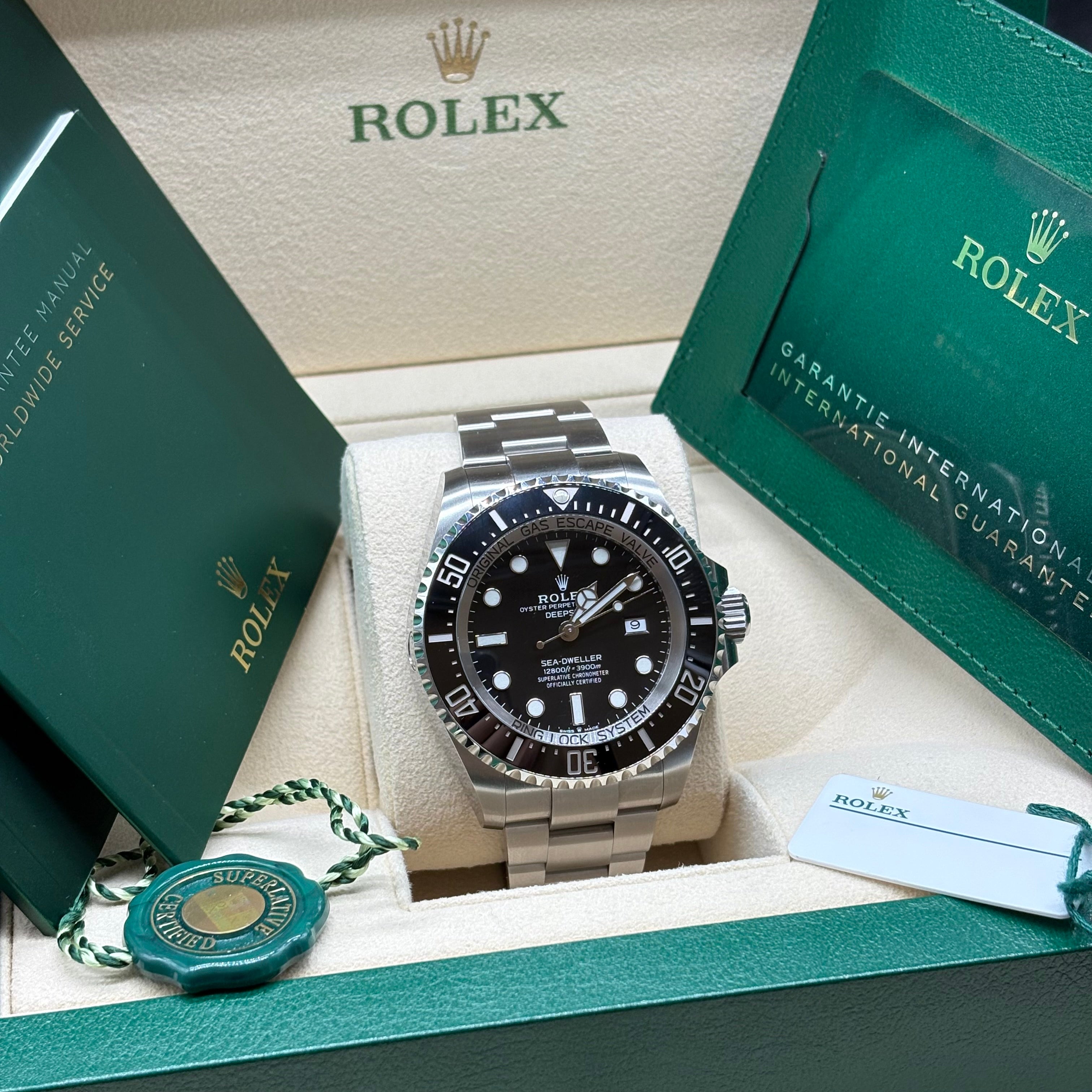 Rolex Sea-Dweller Deepsea Black Dial Ceramic Bezel Oyster Bracelet 126660 Full Set