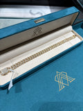10K Yellow Gold Full Pave Diamond Cuban Link Bracelet