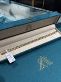 10K Yellow and White Gold Pave Diamond Two-Tone Cuban Link Bracelet