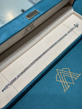 10K White Gold Round Diamond Tennis Bracelet