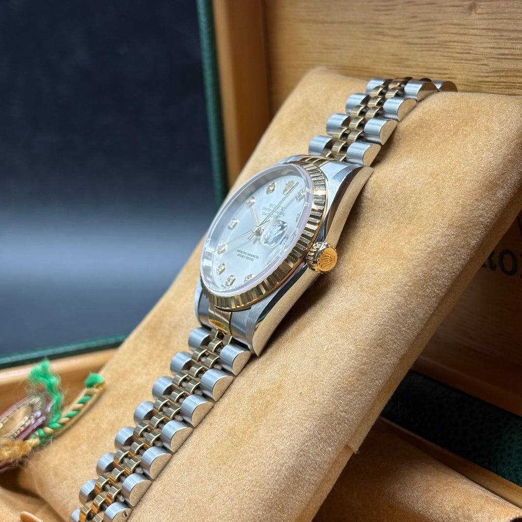 Rolex Datejust 36 Silver Diamond Dial