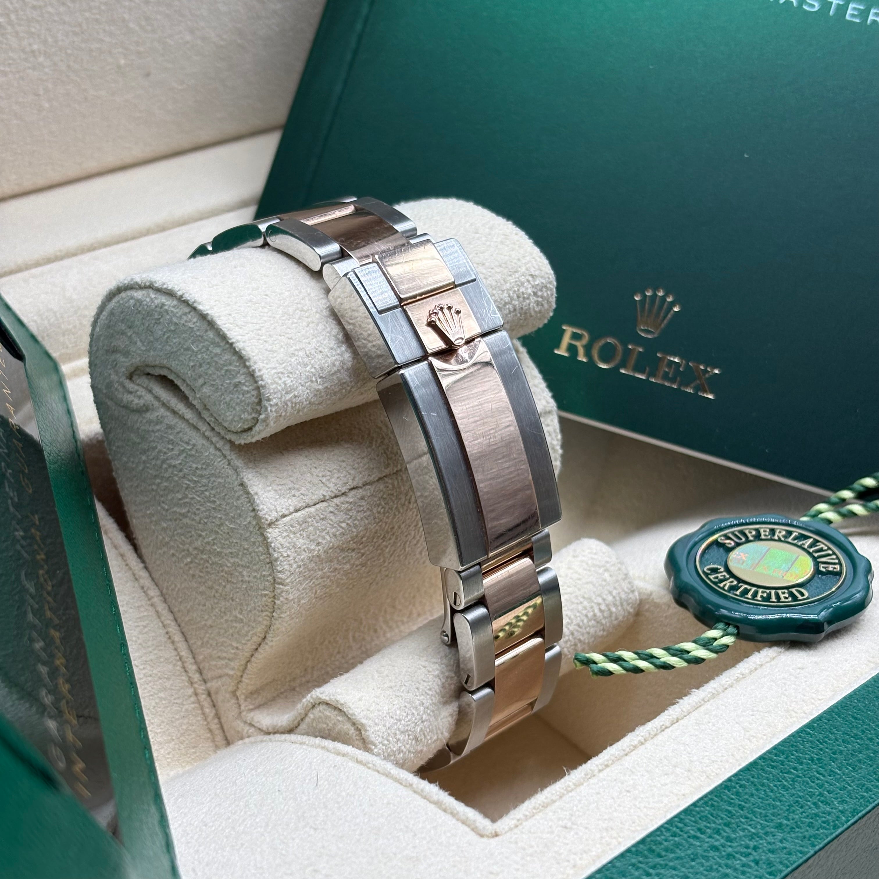 Rolex Yacht-Master 40mm Two Tone Rose Gold Chocolate Dial 126621 Complete Set