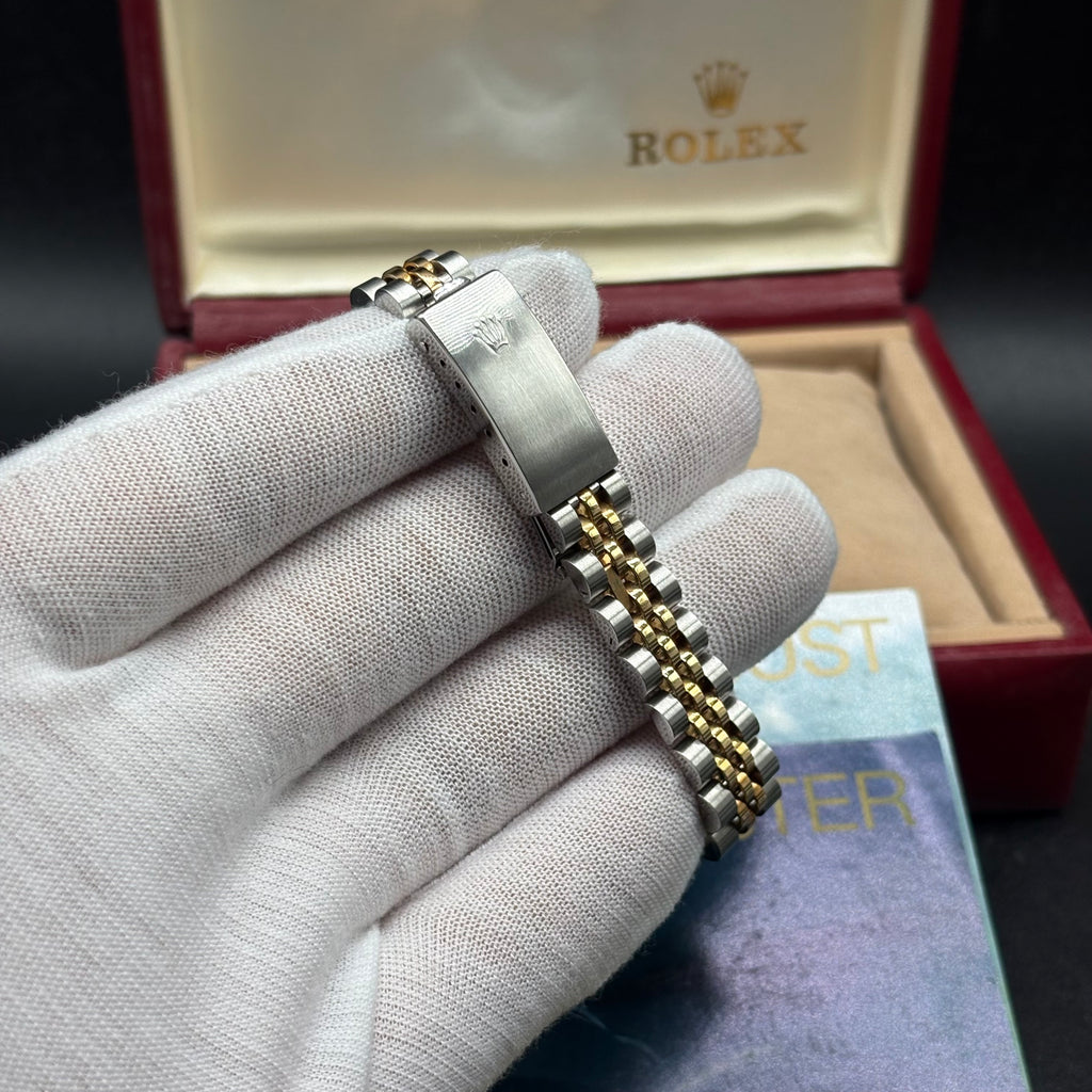 Rolex Lady-Datejust 26 Two-Tone Silver Jubilee Monogram Index Dial Watch 69173