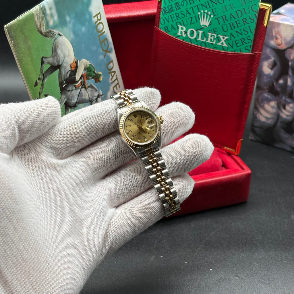 Rolex Lady-Datejust 26mm Champagne Roman Diamond Dial