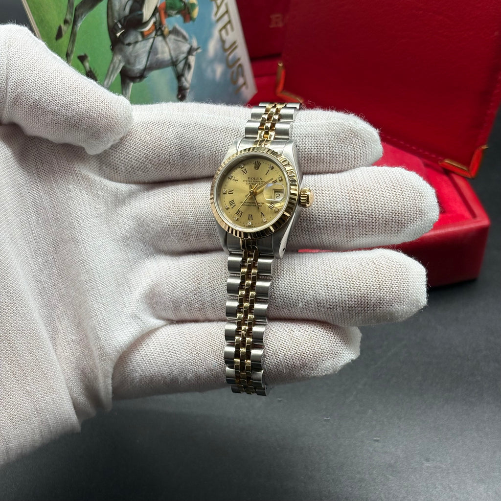 Rolex Lady-Datejust 26mm Champagne Roman Diamond Dial