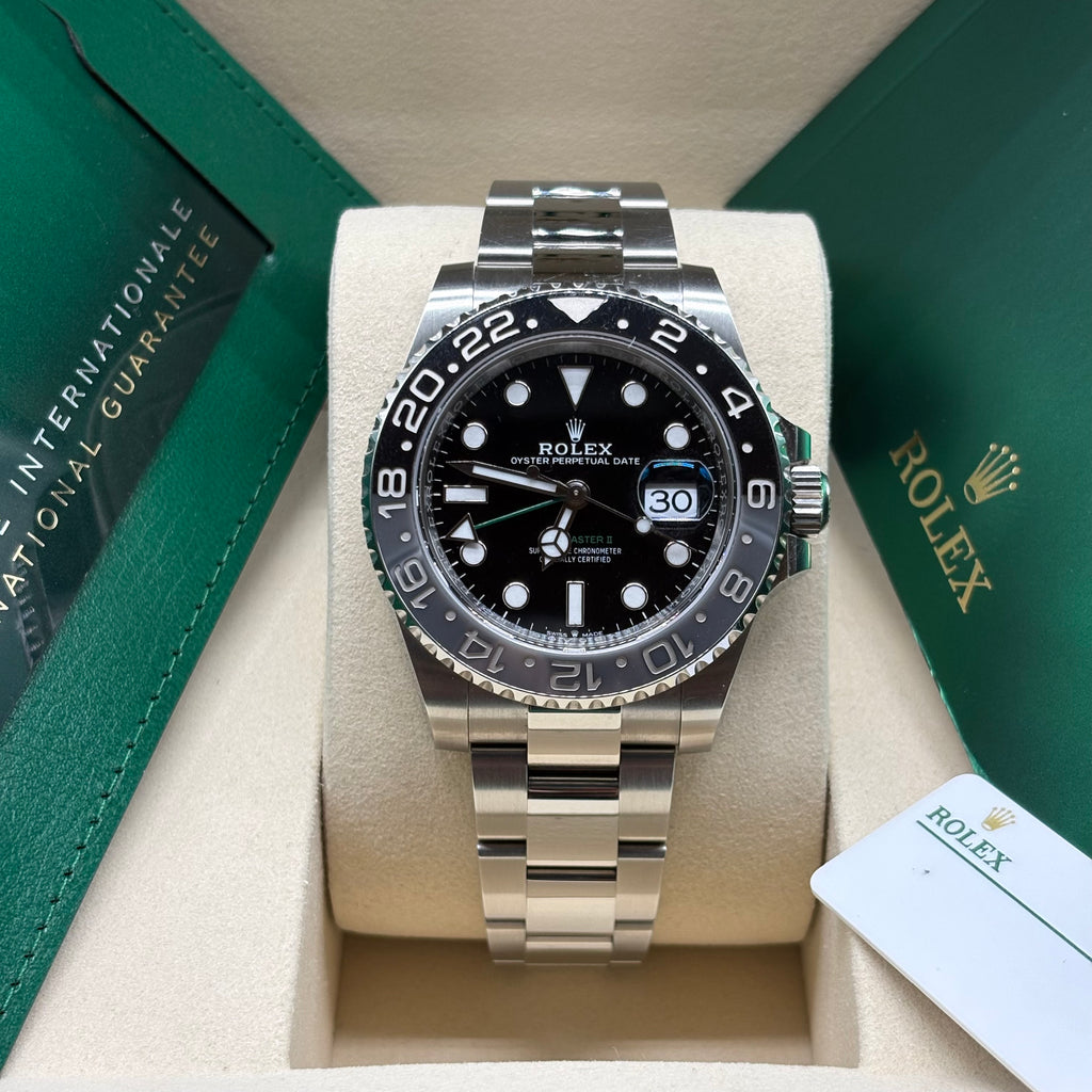 Rolex GMT-Master II 40mm Grey/Black Ceramic "Bruce Wayne" 126710GRNR Complete Set C$30,000