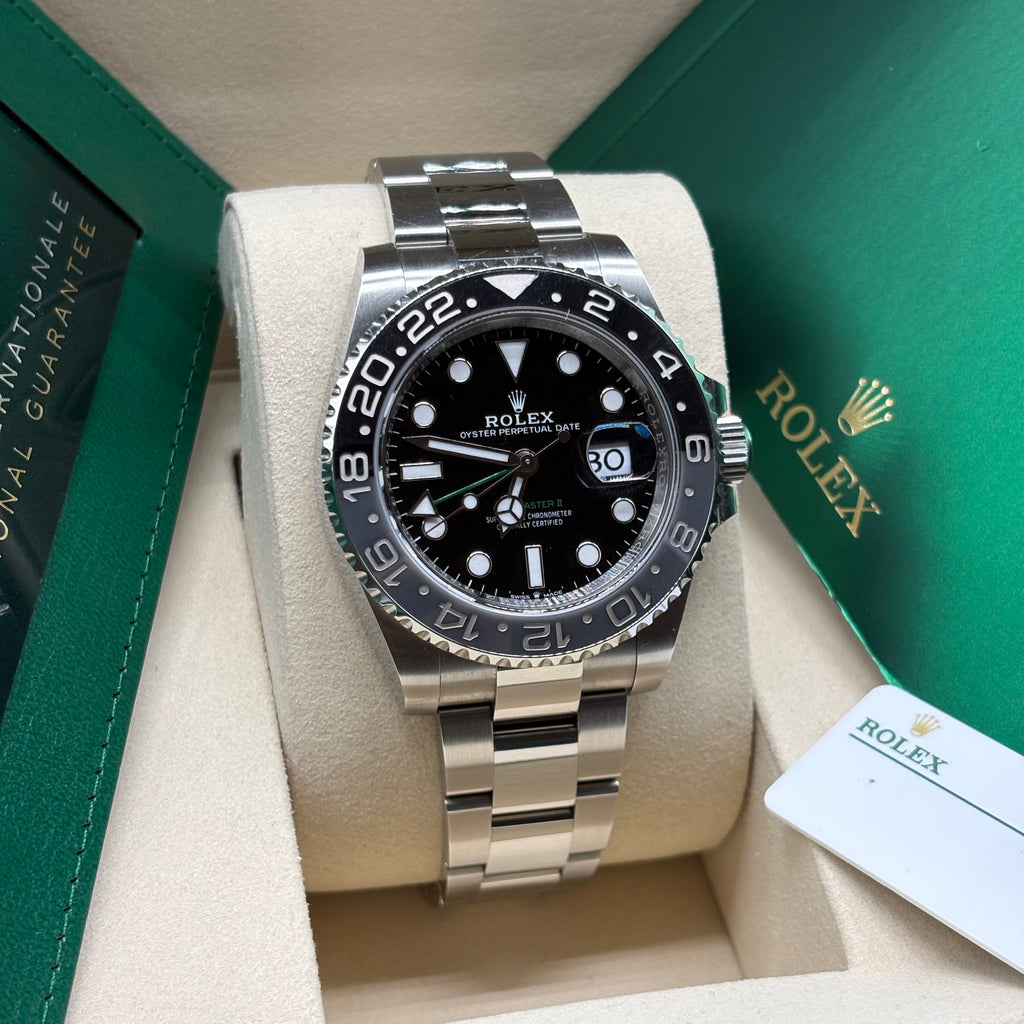 Rolex GMT-Master II 40mm Grey/Black Ceramic "Bruce Wayne" 126710GRNR Complete Set C$30,000