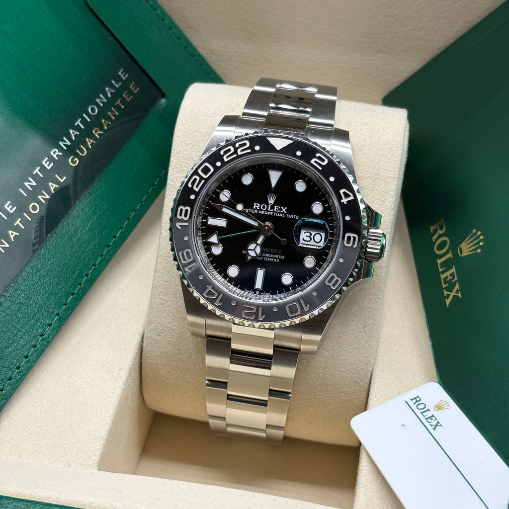 Rolex GMT-Master II 40mm Grey/Black Ceramic "Bruce Wayne" 126710GRNR Complete Set C$30,000