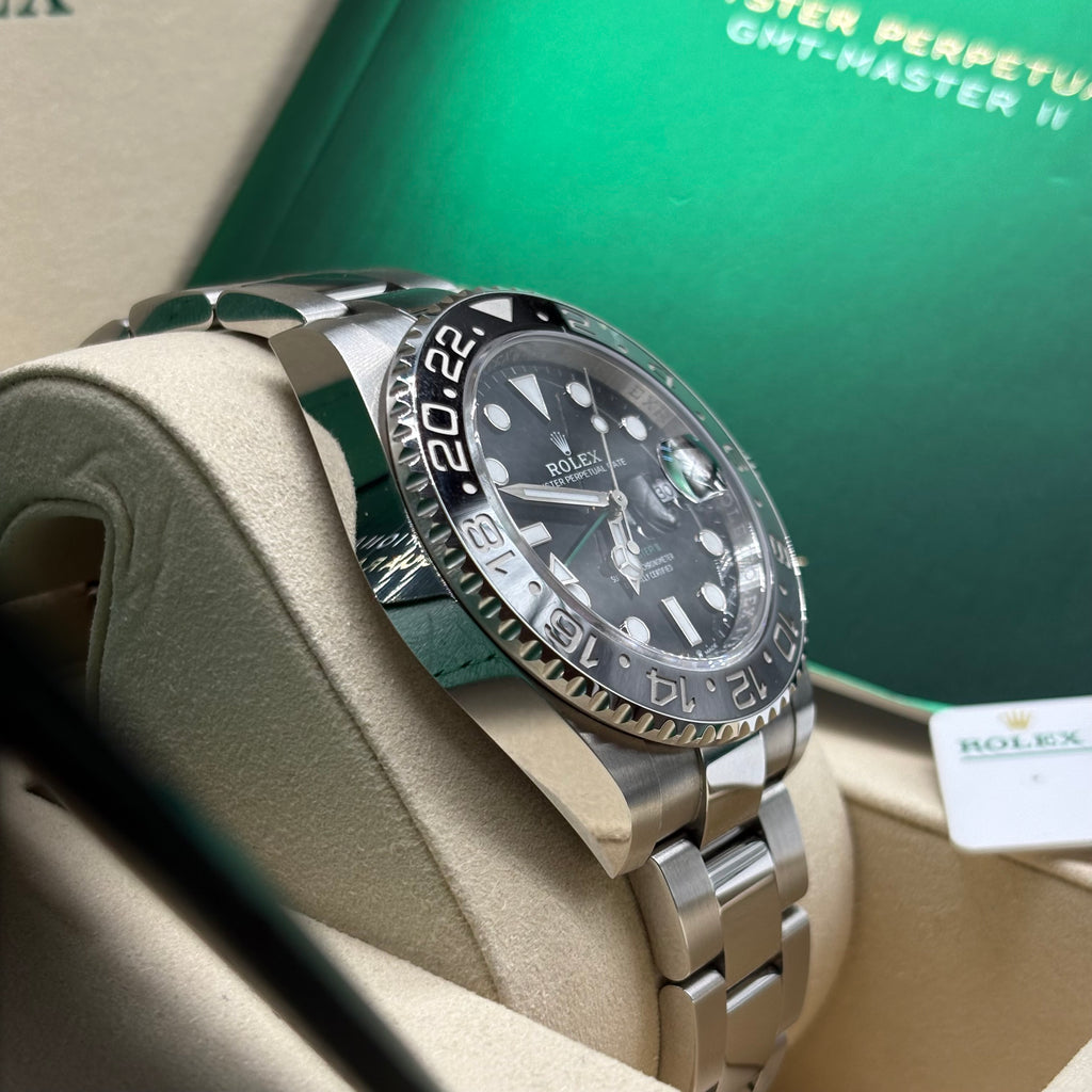 Rolex GMT-Master II 40mm Grey/Black Ceramic "Bruce Wayne" 126710GRNR Complete Set C$30,000
