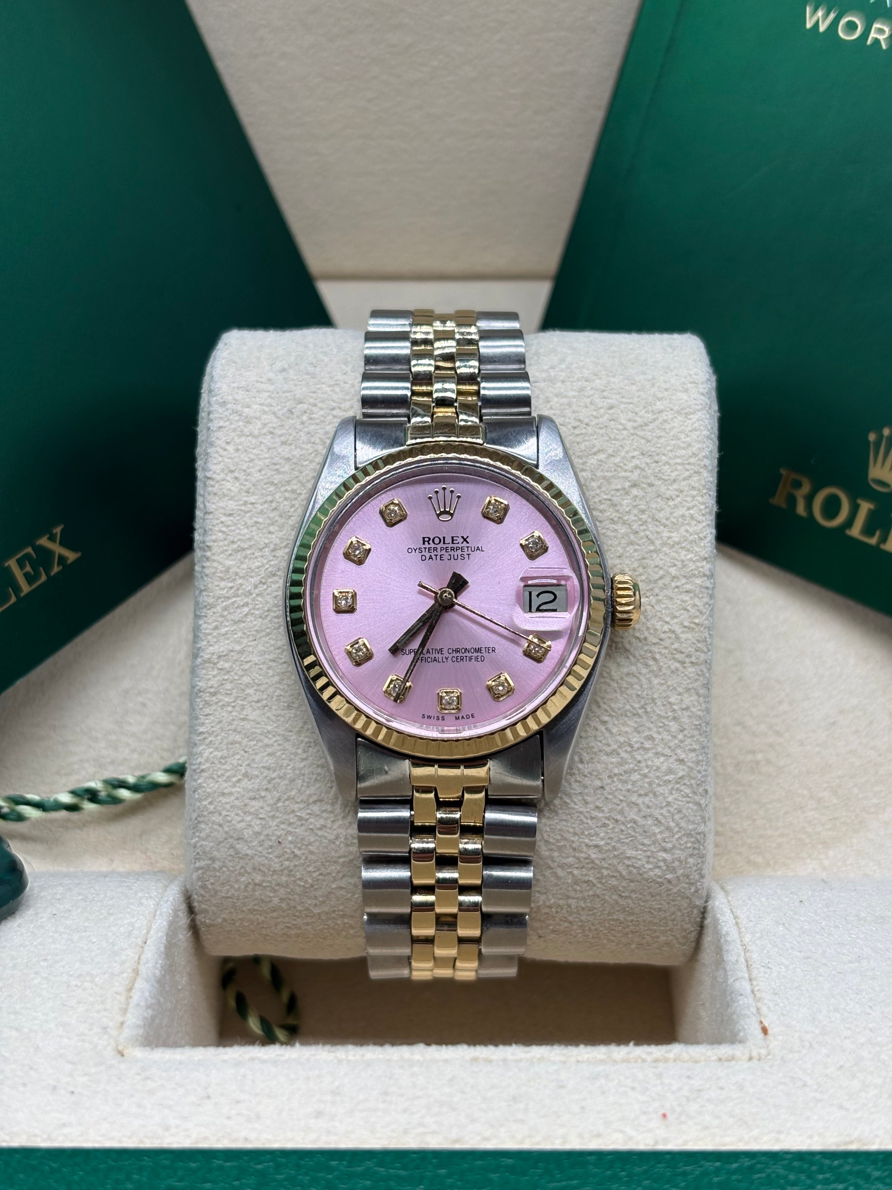 Rolex Lady-Datejust 31mm Two-Tone Stainless Steel & 18K Yellow Gold Green Diamond Dial