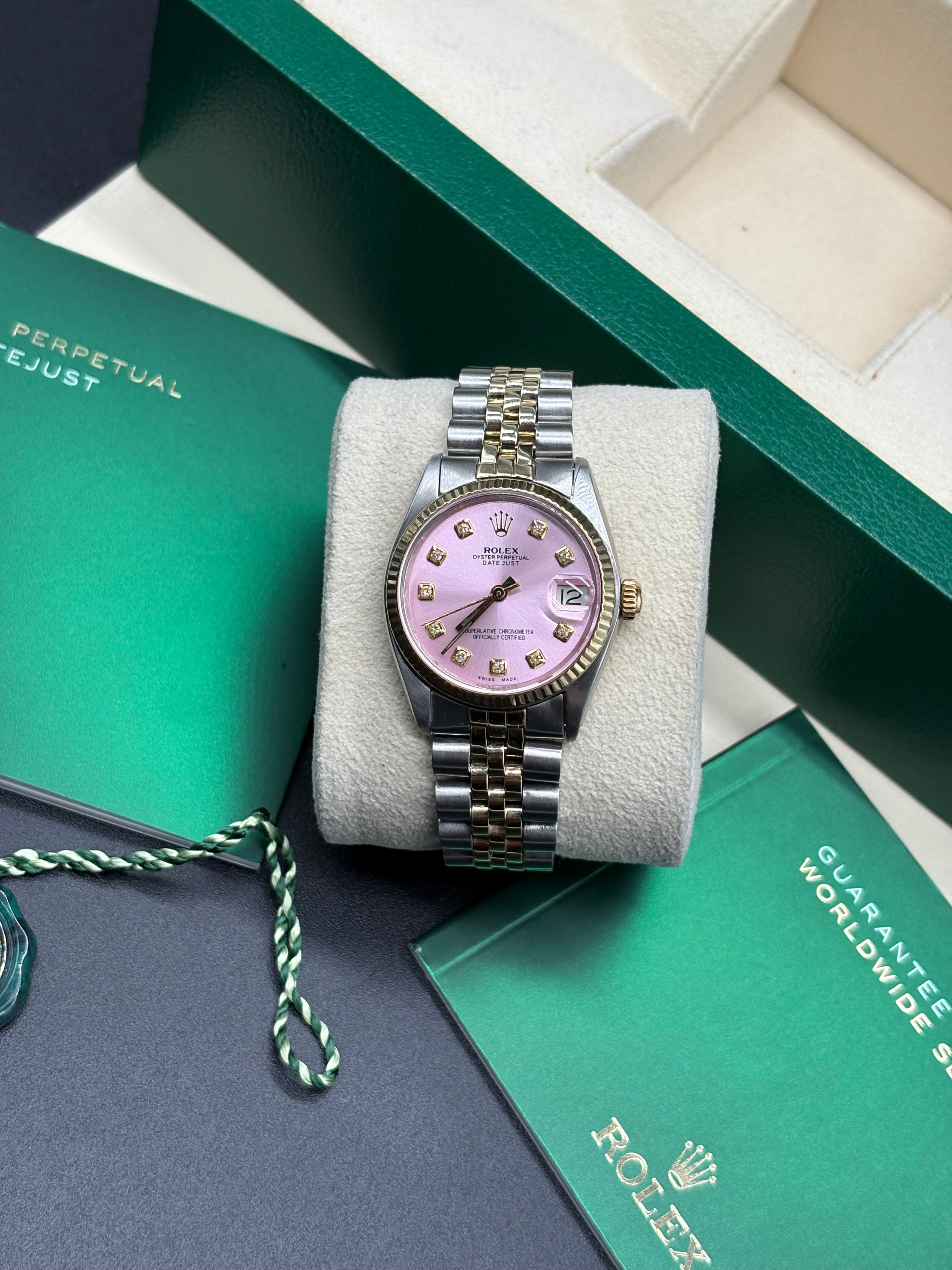 Rolex Lady-Datejust 31mm Two-Tone Stainless Steel & 18K Yellow Gold Green Diamond Dial