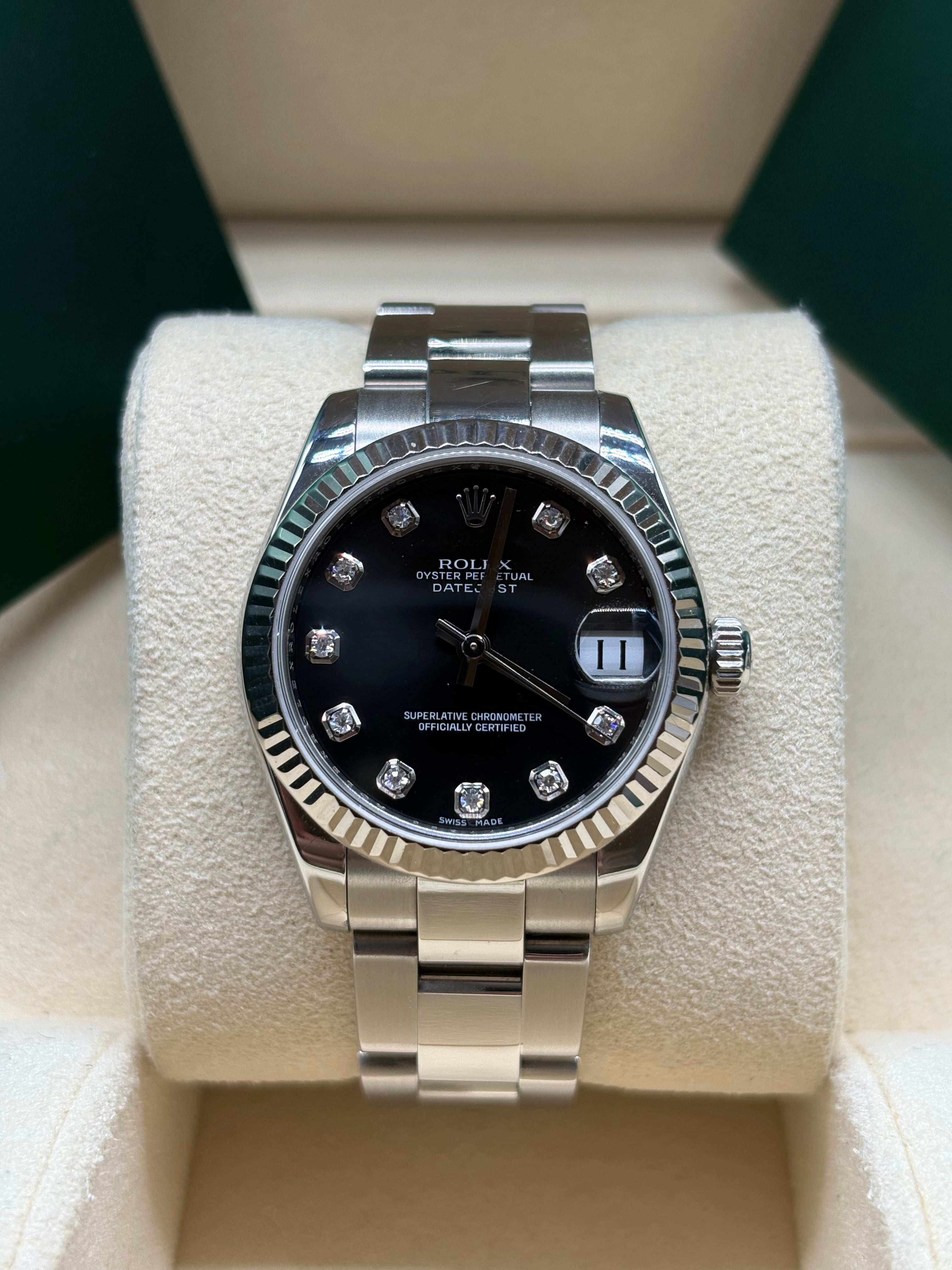Rolex Lady Datejust 31mm Black Diamond Dial
