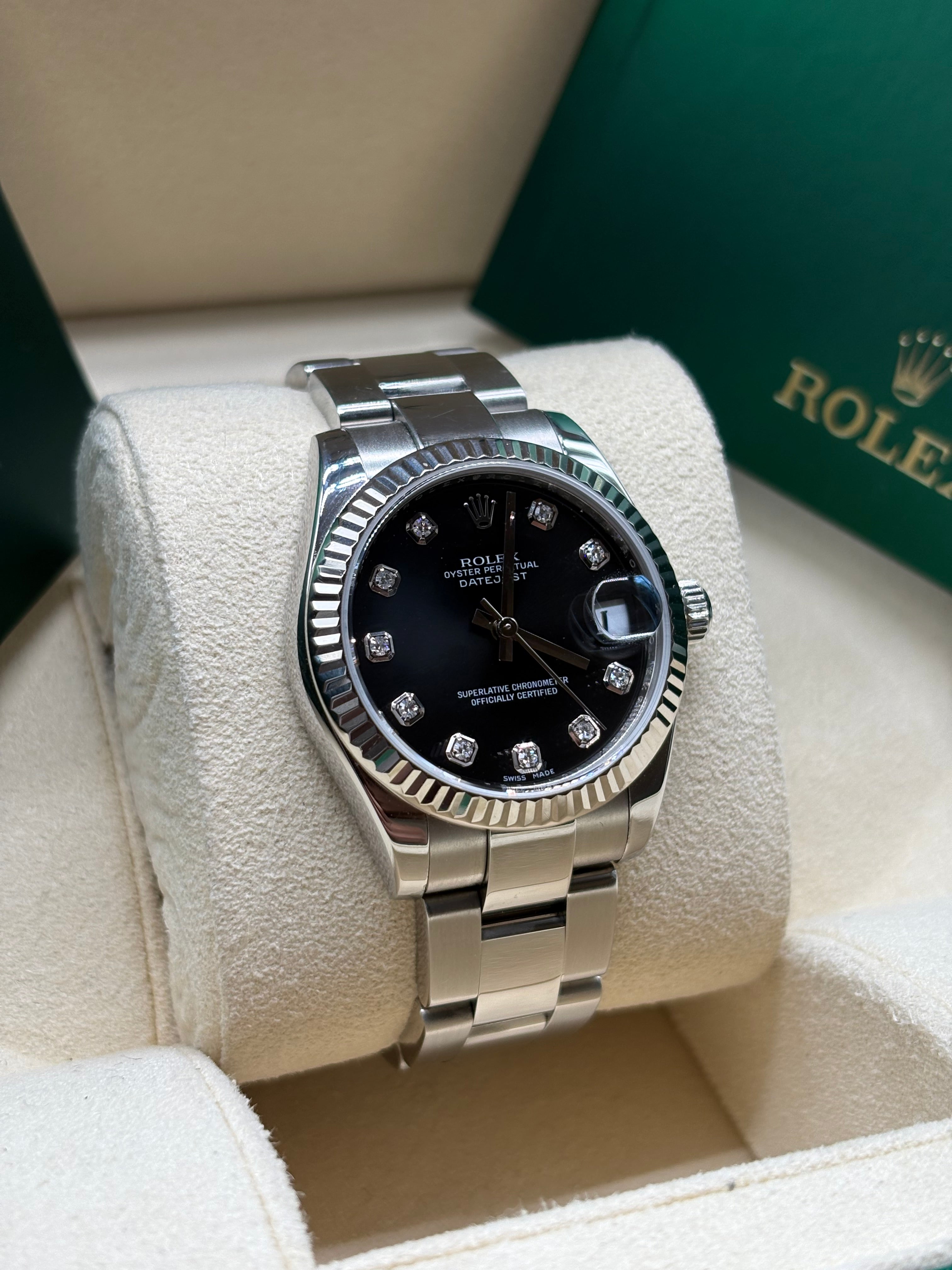 Rolex Lady Datejust 31mm Black Diamond Dial