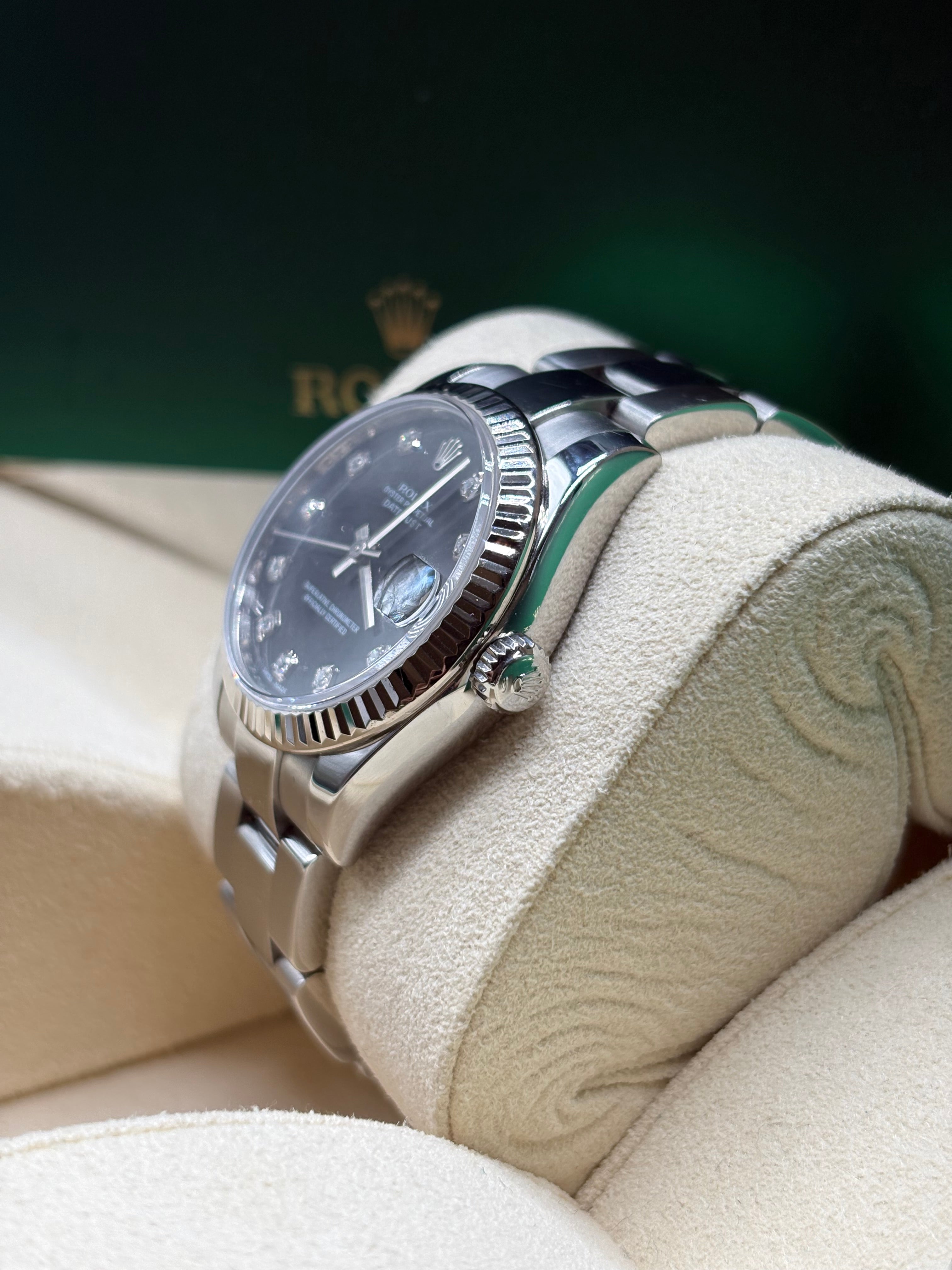 Rolex Lady Datejust 31mm Black Diamond Dial