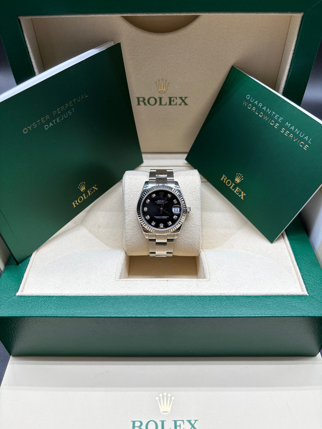 Rolex Lady Datejust 31mm Black Diamond Dial