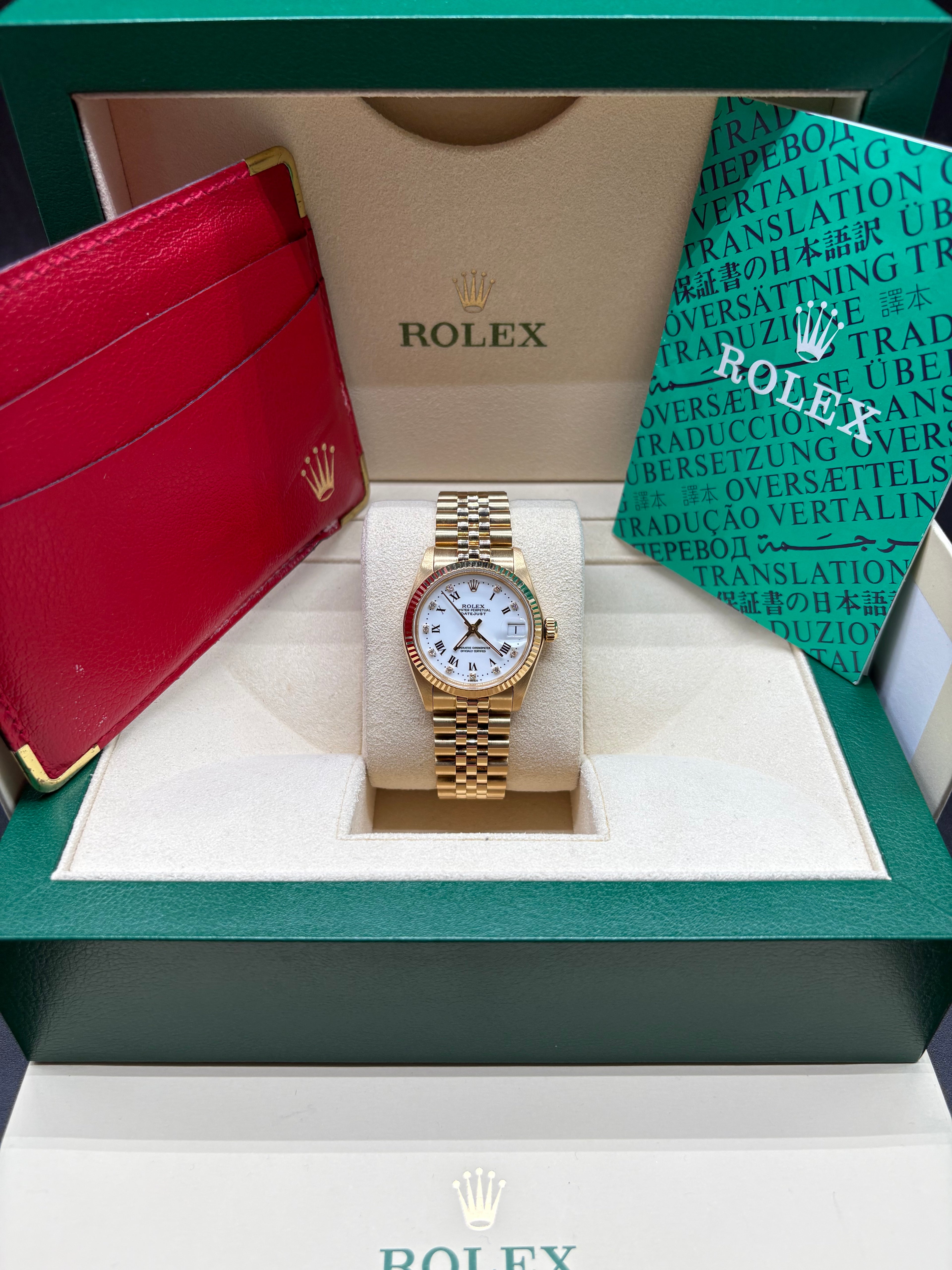 Rolex Datejust 31 White Roman Diamond Dial