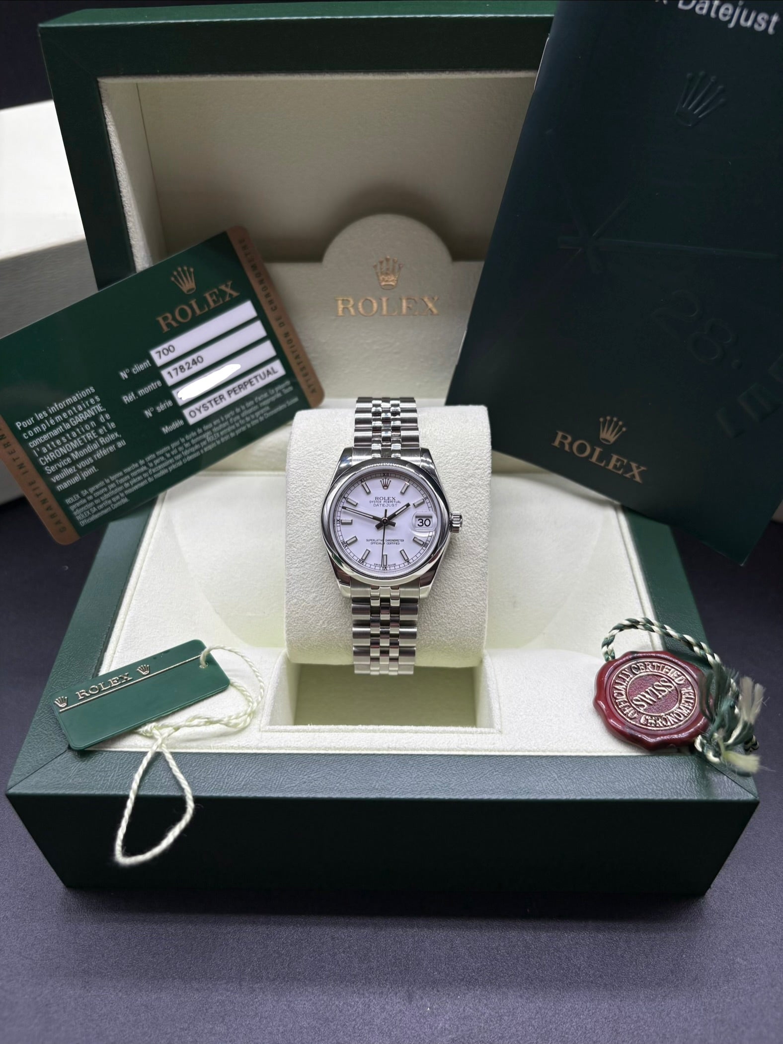 Rolex Lady-Datejust 31mm Steel White Dial