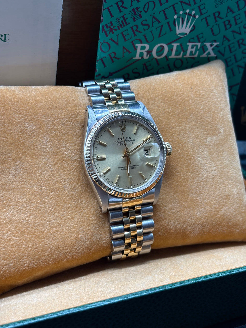 Rolex Datejust 36mm Champagne Dial Full Set