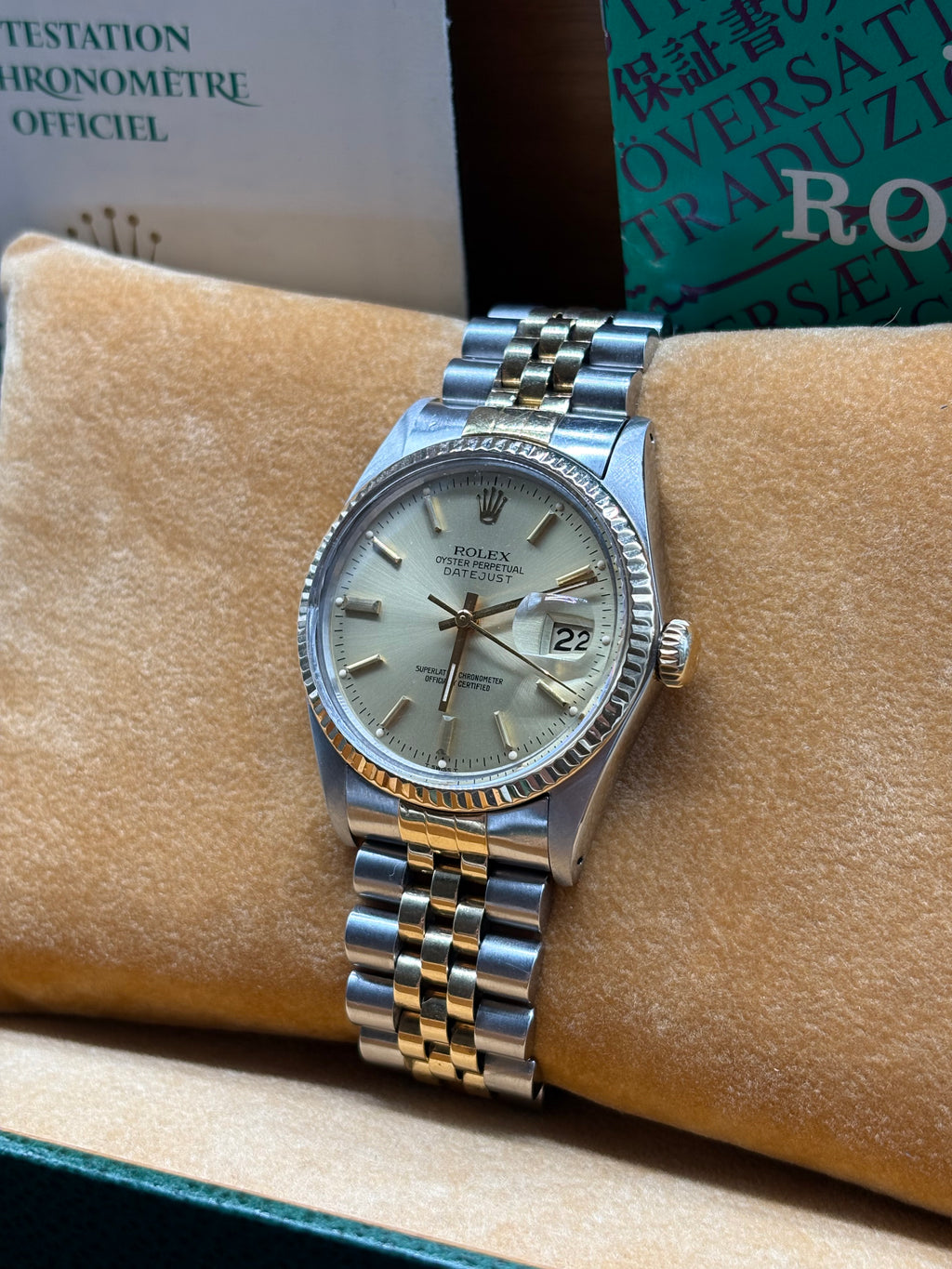 Rolex Datejust 36mm Champagne Dial Full Set