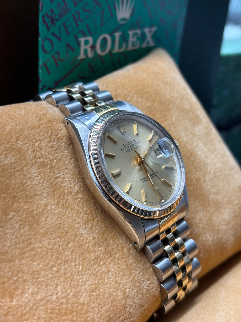 Rolex Datejust 36mm Champagne Dial Full Set
