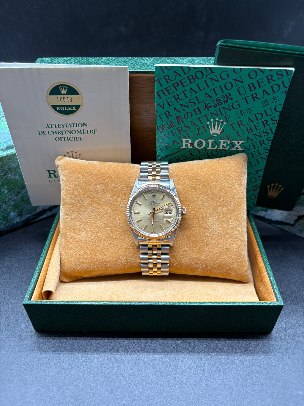 Rolex Datejust 36mm Champagne Dial Full Set