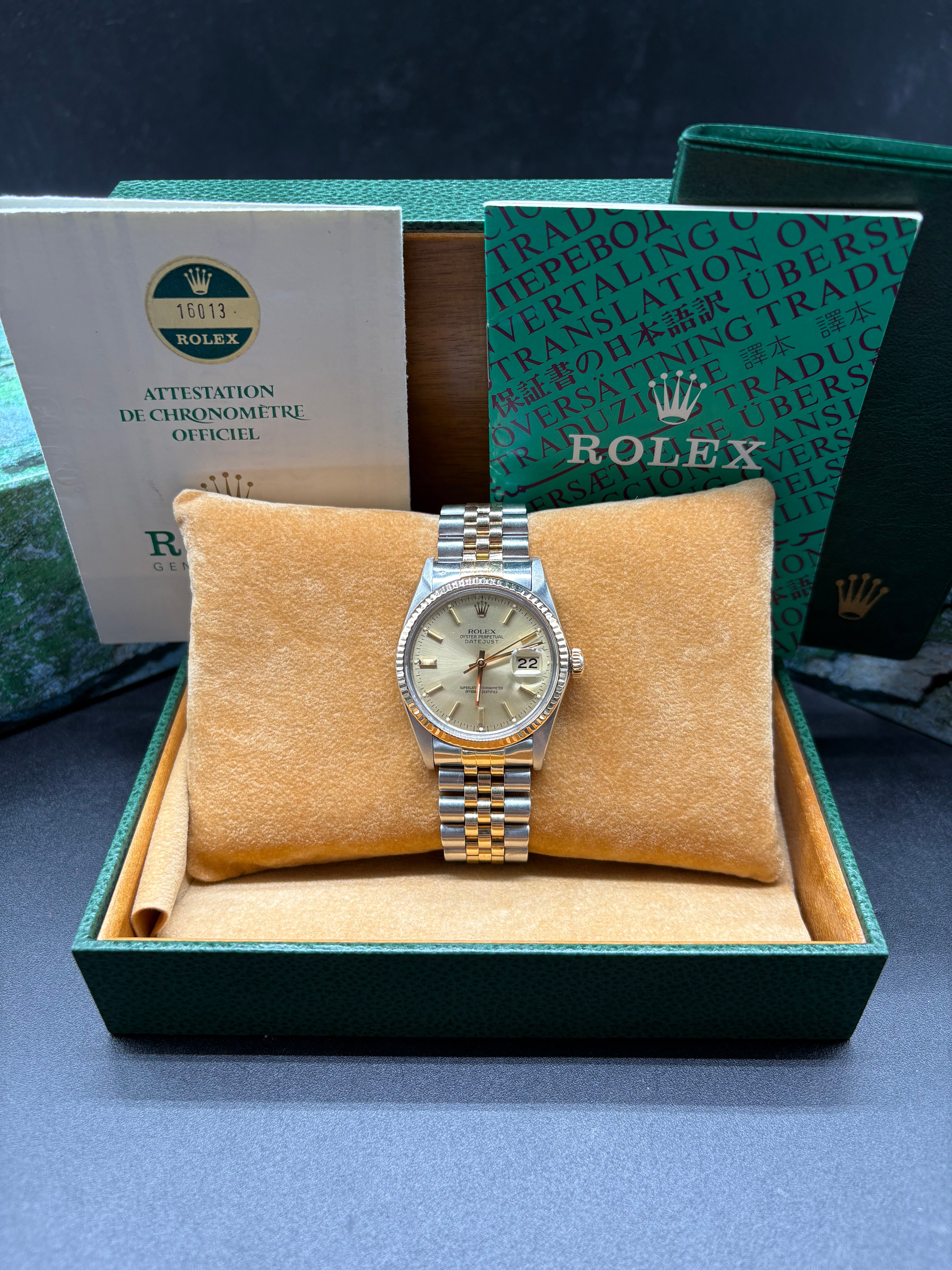 Rolex Datejust 36mm Champagne Dial Full Set