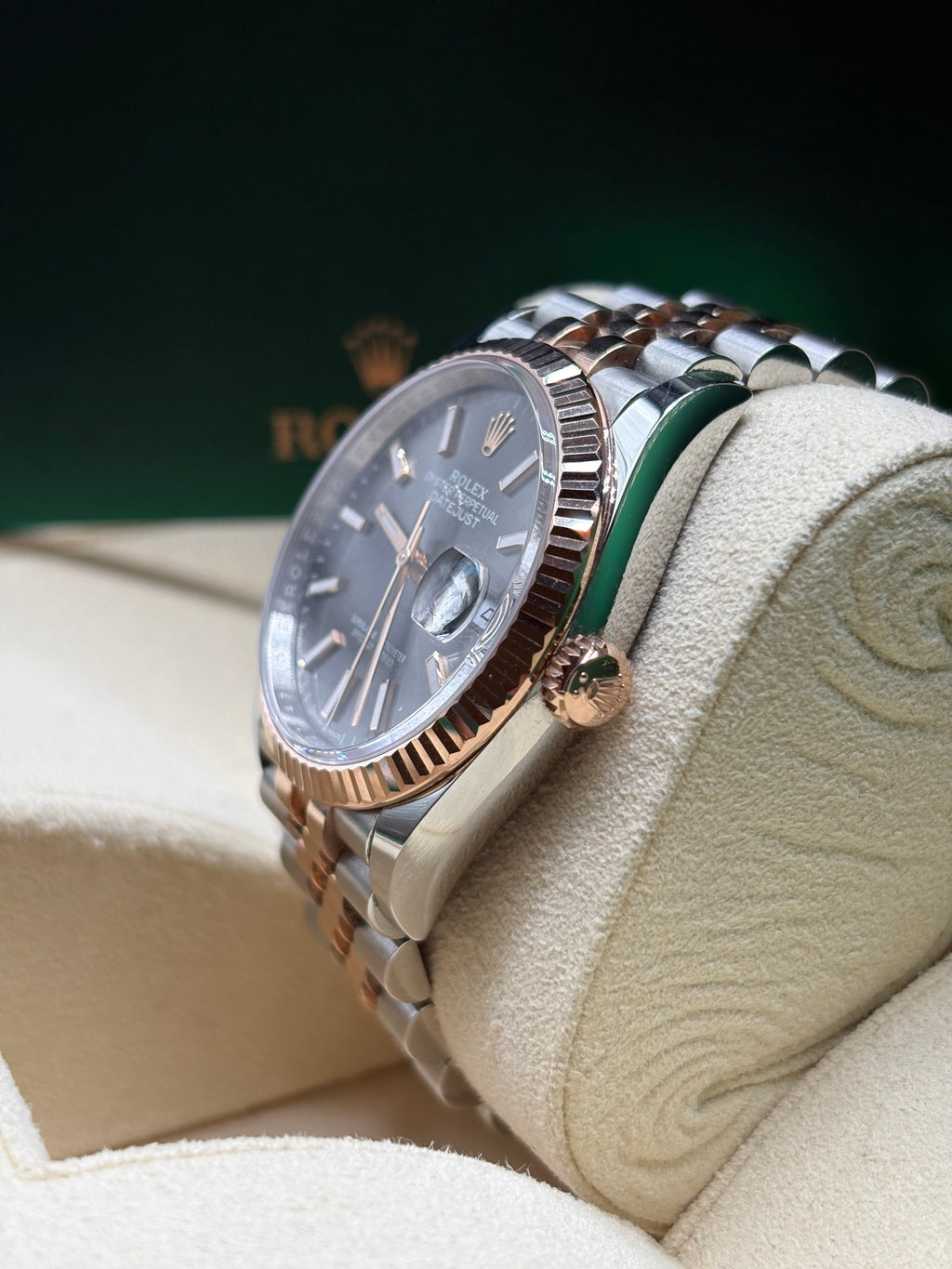 Rolex Datejust 36mm Everose Gold Slate Dial