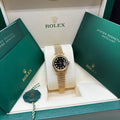 Rolex Lady-Datejust 26mm Black Diamond Dial 18kt Gold - Ref. 69178