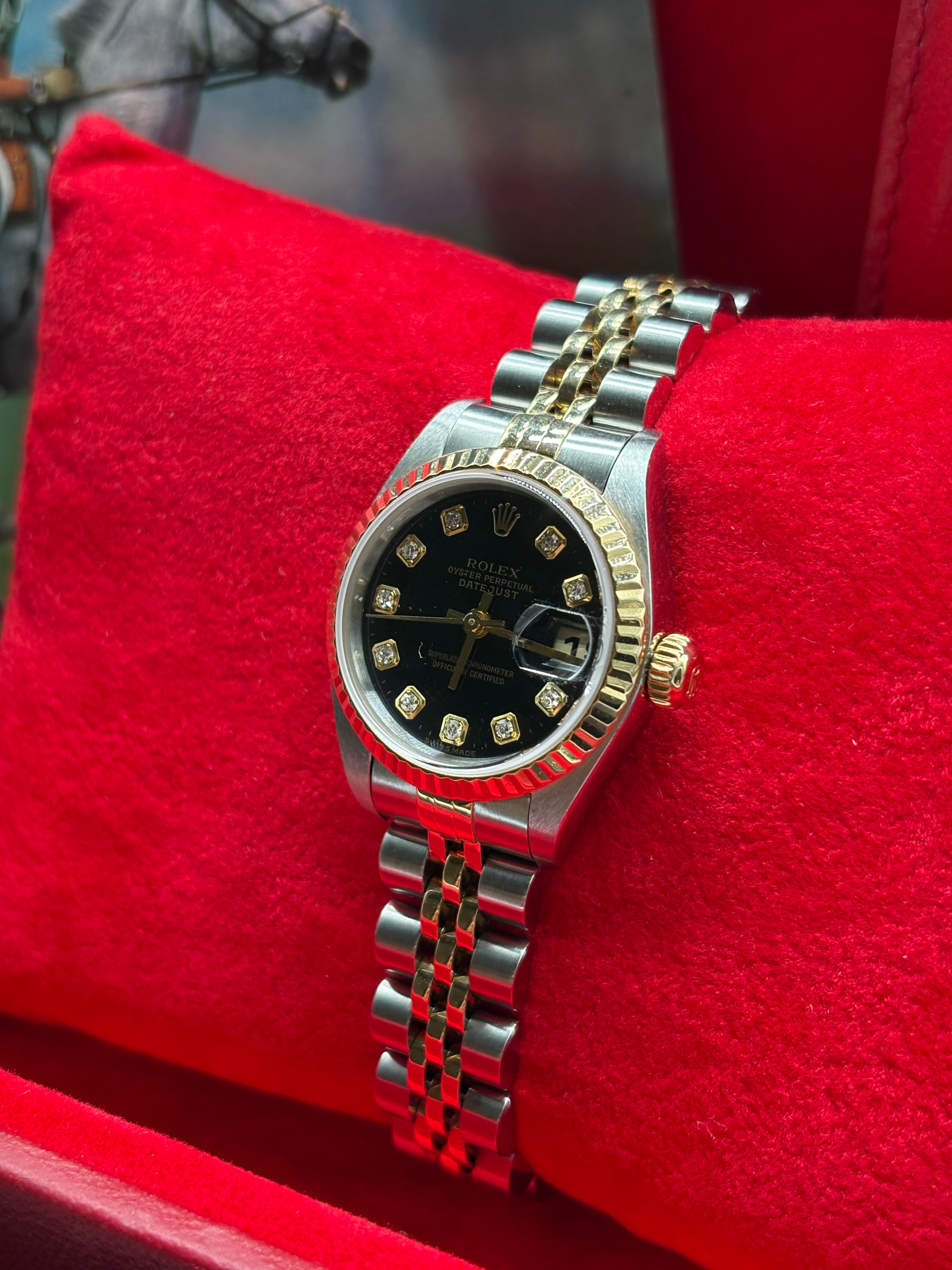 Rolex Lady-Datejust 26mm Black Diamond Dial